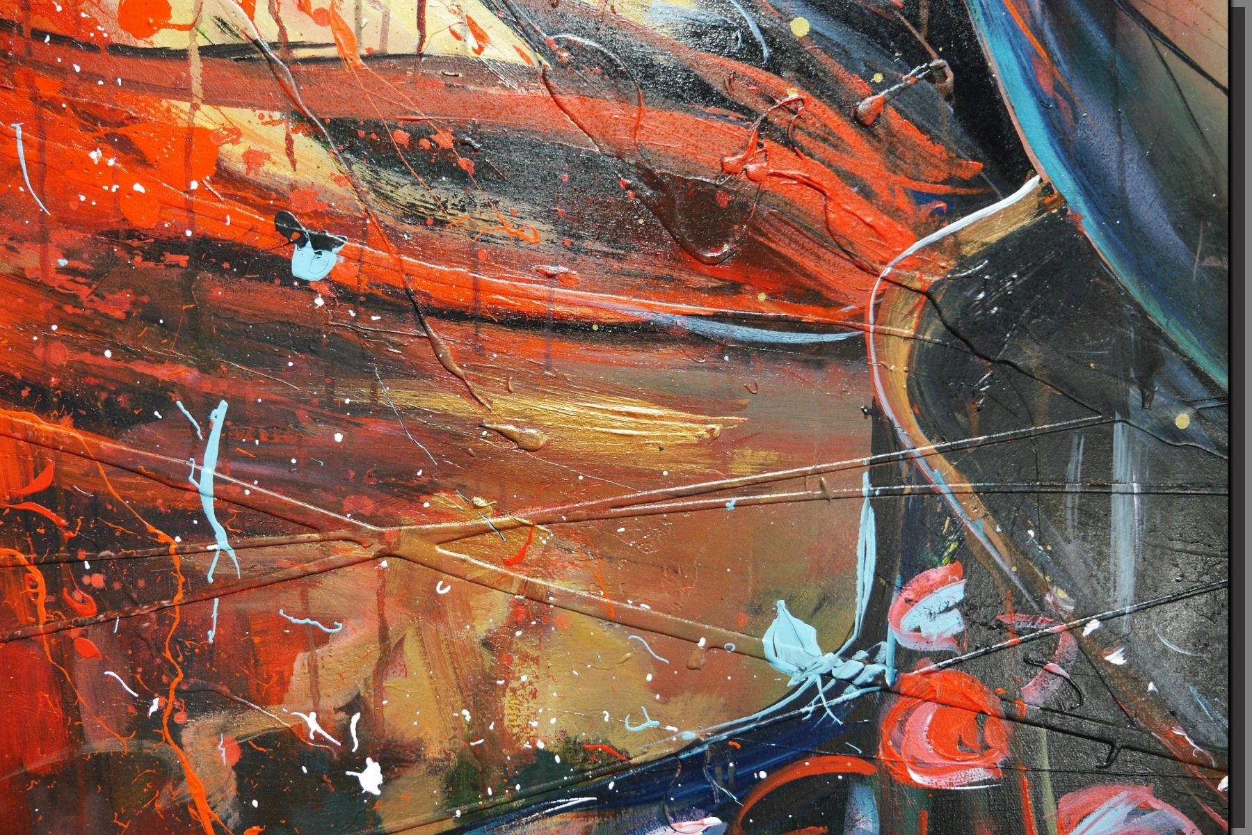 Hotaru 200cm x 100cm Brave and Beautiful Abstract Realism Textured Painting Floater Frame Inc. (SOLD)
