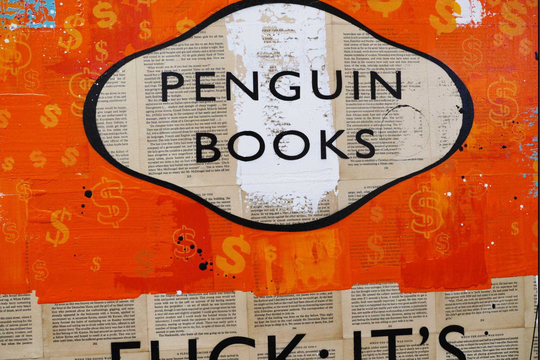 Neverending Story 140cm x 100cm Tax Time Urban Pop Book Club Painting (SOLD)