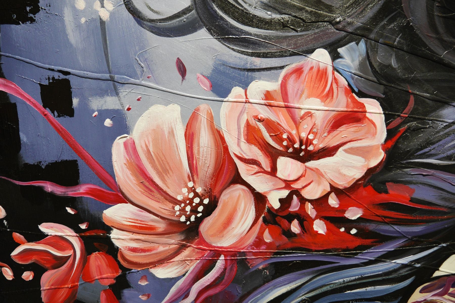 Kirei (Beautiful) 240cm x 100cm FRAME INC Geisha Abstract Realism Textured Painting