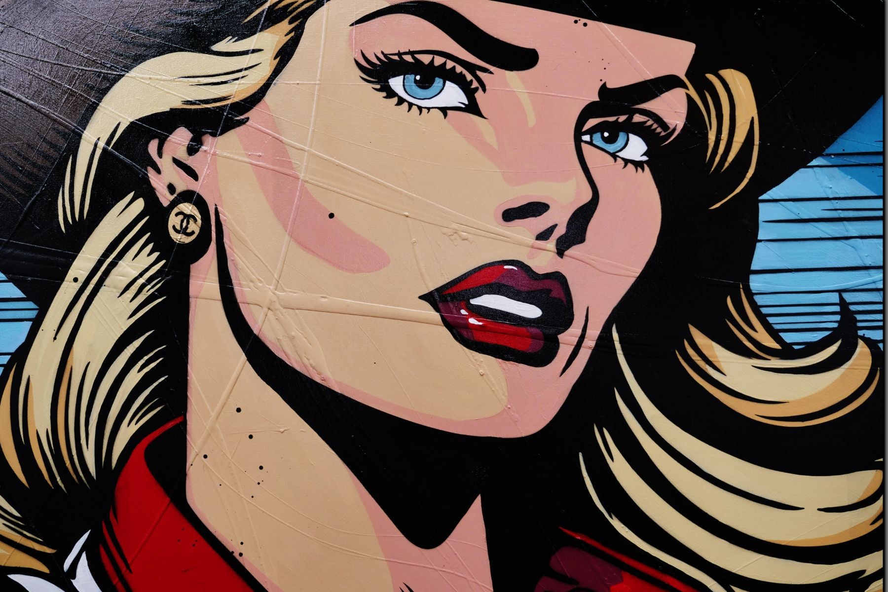 Dead or Alive 190cm x 100cm Cowgirl Textured Urban Pop Art Painting (SOLD)