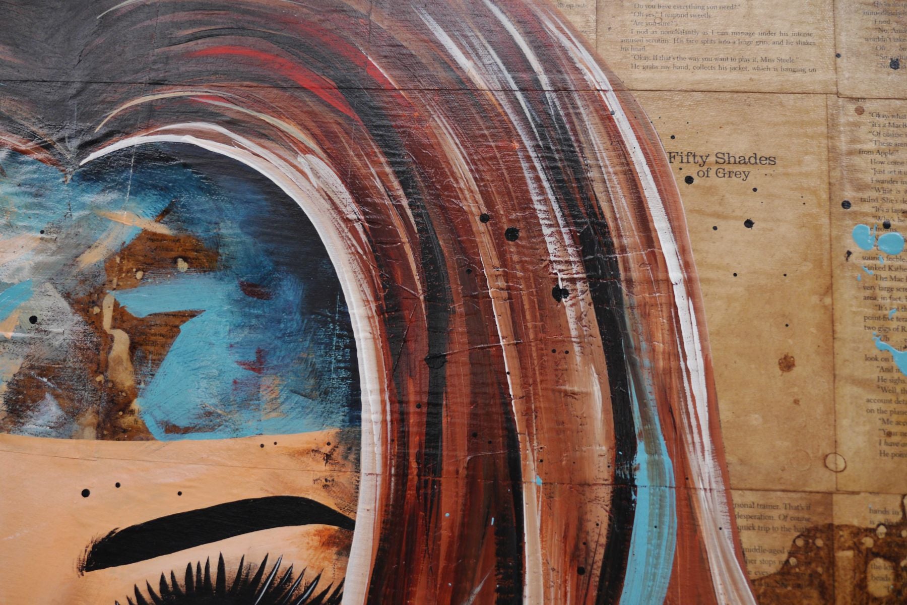 Crave 140cm x 100cm Sexy Woman Abstract Realism Book Club Painting (SOLD)