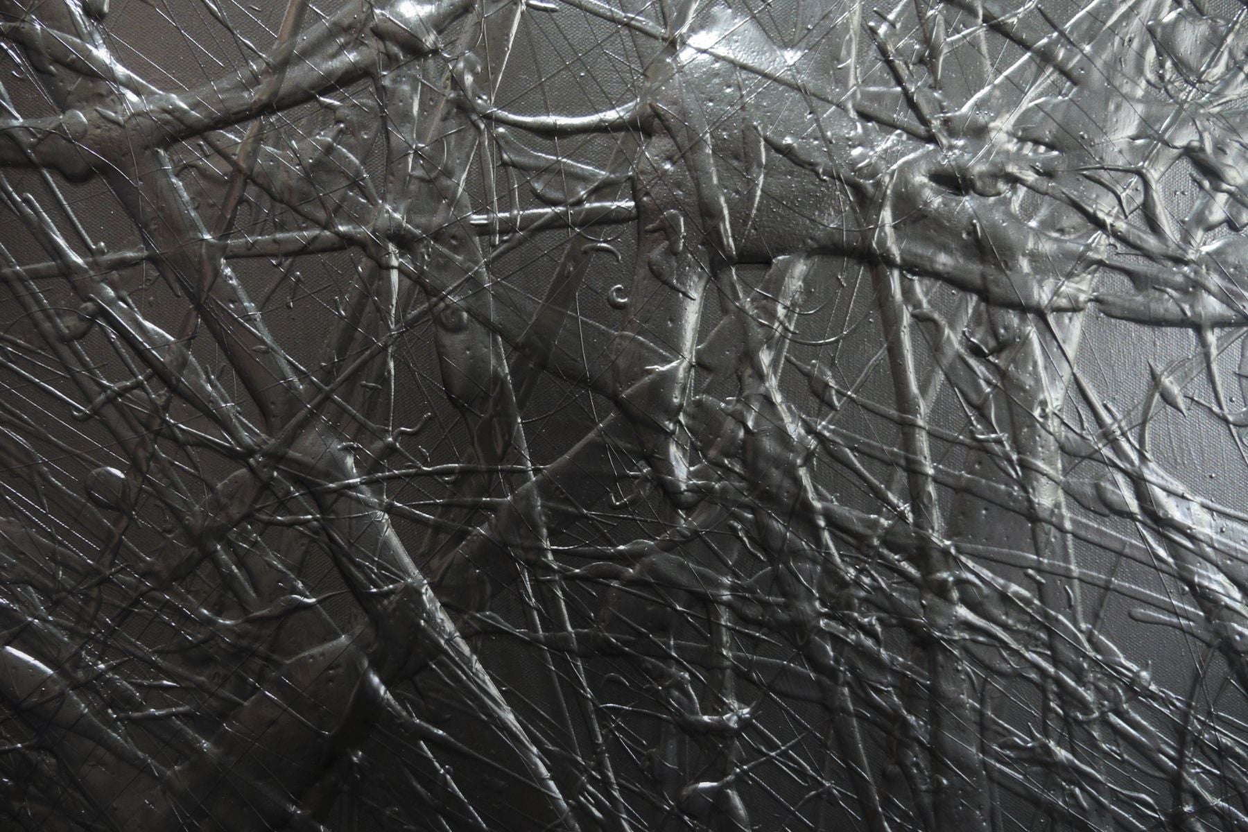 Little Bit Wicked 75cm x 100cm Black Textured Abstract Painting (SOLD)