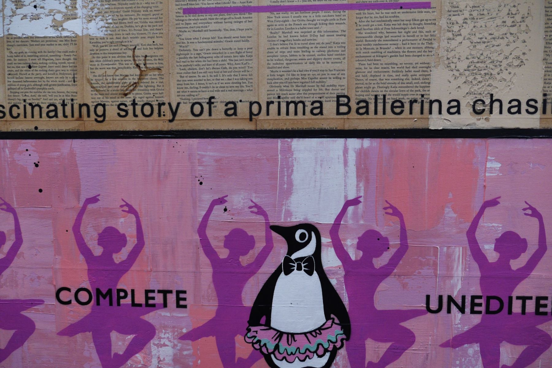 Prima 140cm x 100cm Ballerina Urban Pop Book Club Painting