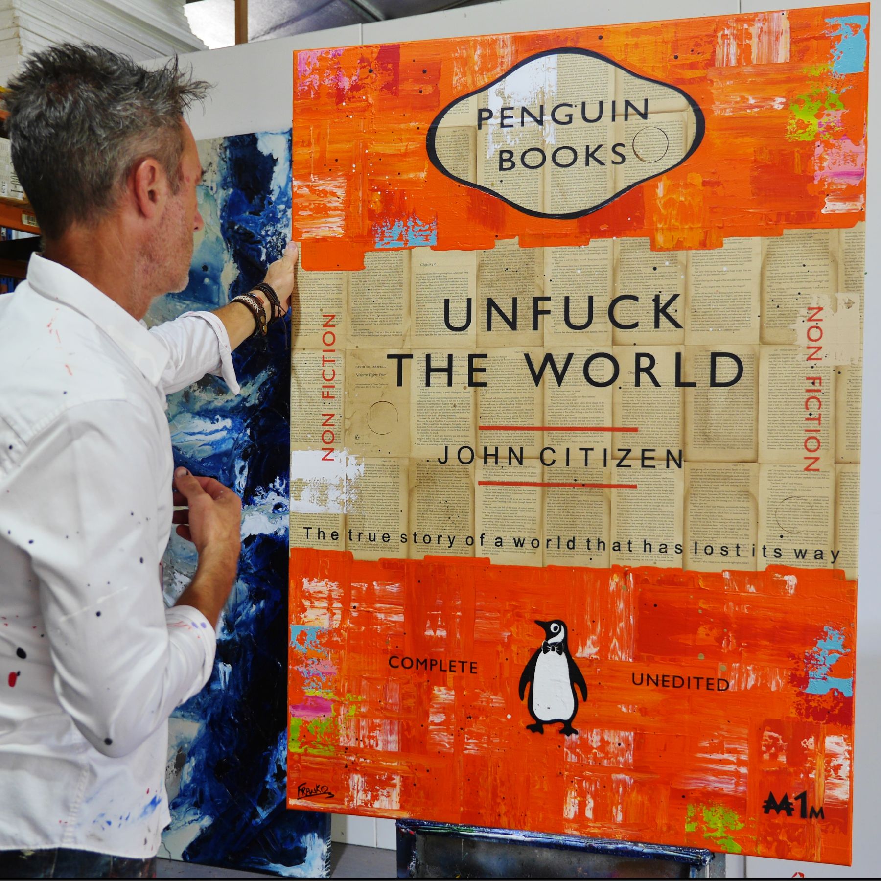 Just Like Before 100cm x 140cm Urban Pop Book Club Painting