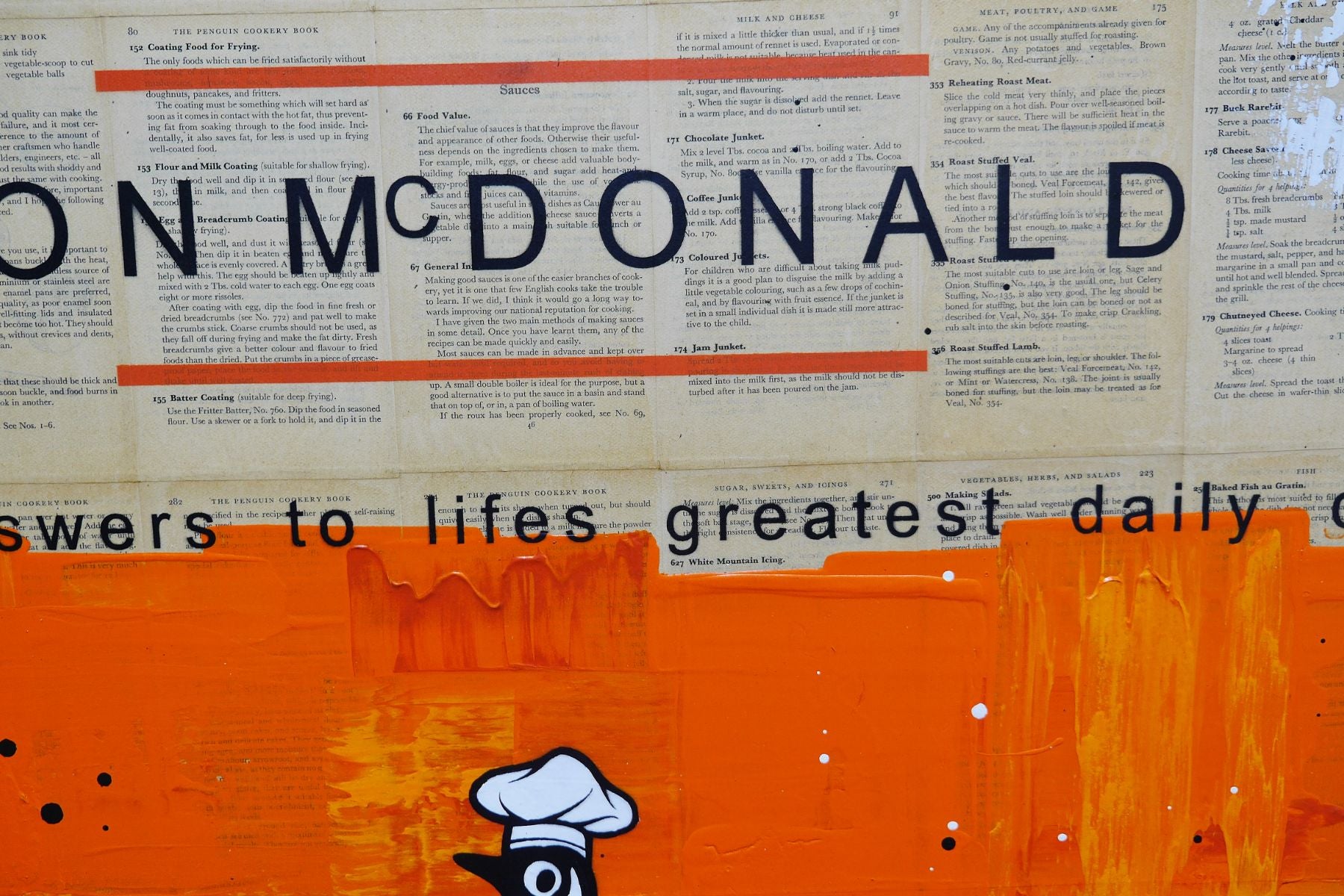 Dinner Time 140cm x 100cm Cooking Urban Pop Book Club Painting