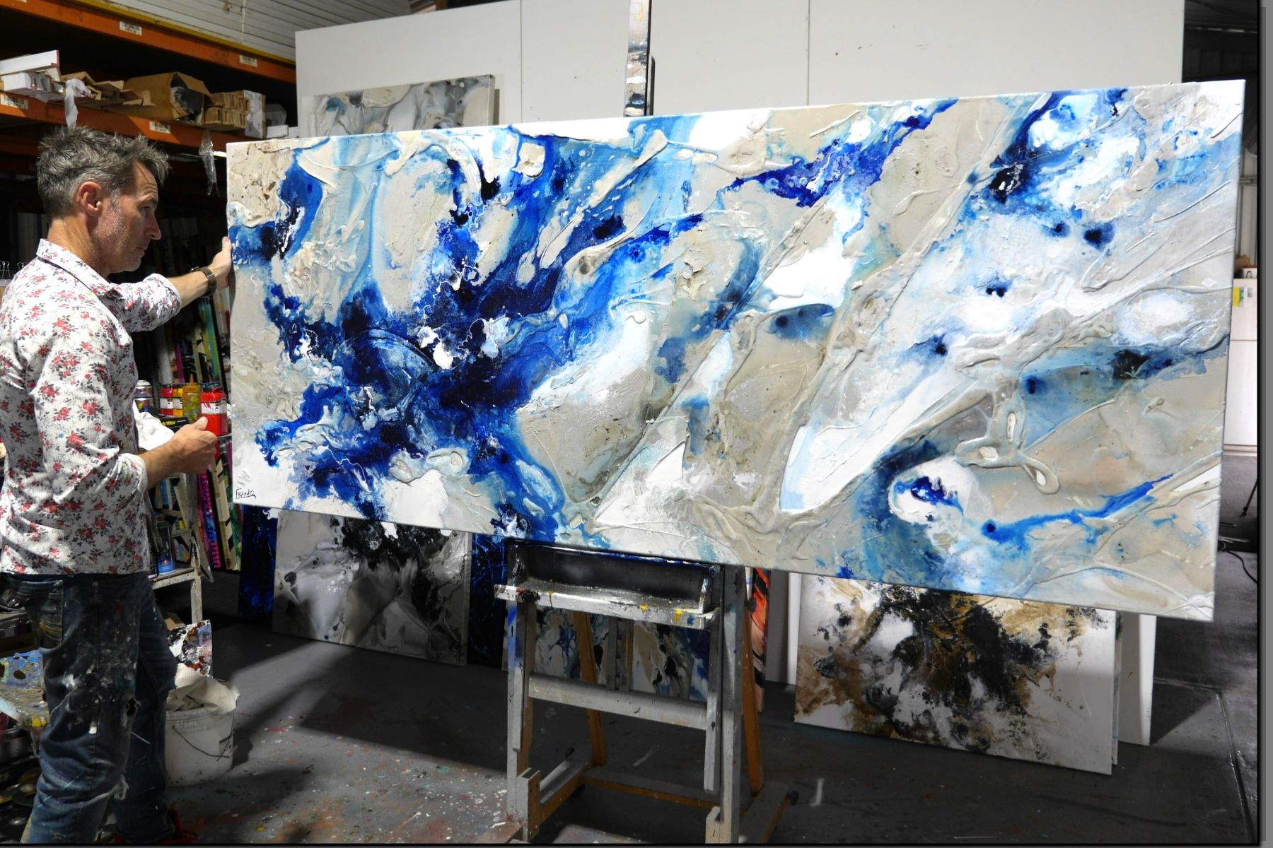 Casbah Essence 240cm x 100cm Textured Abstract Painting