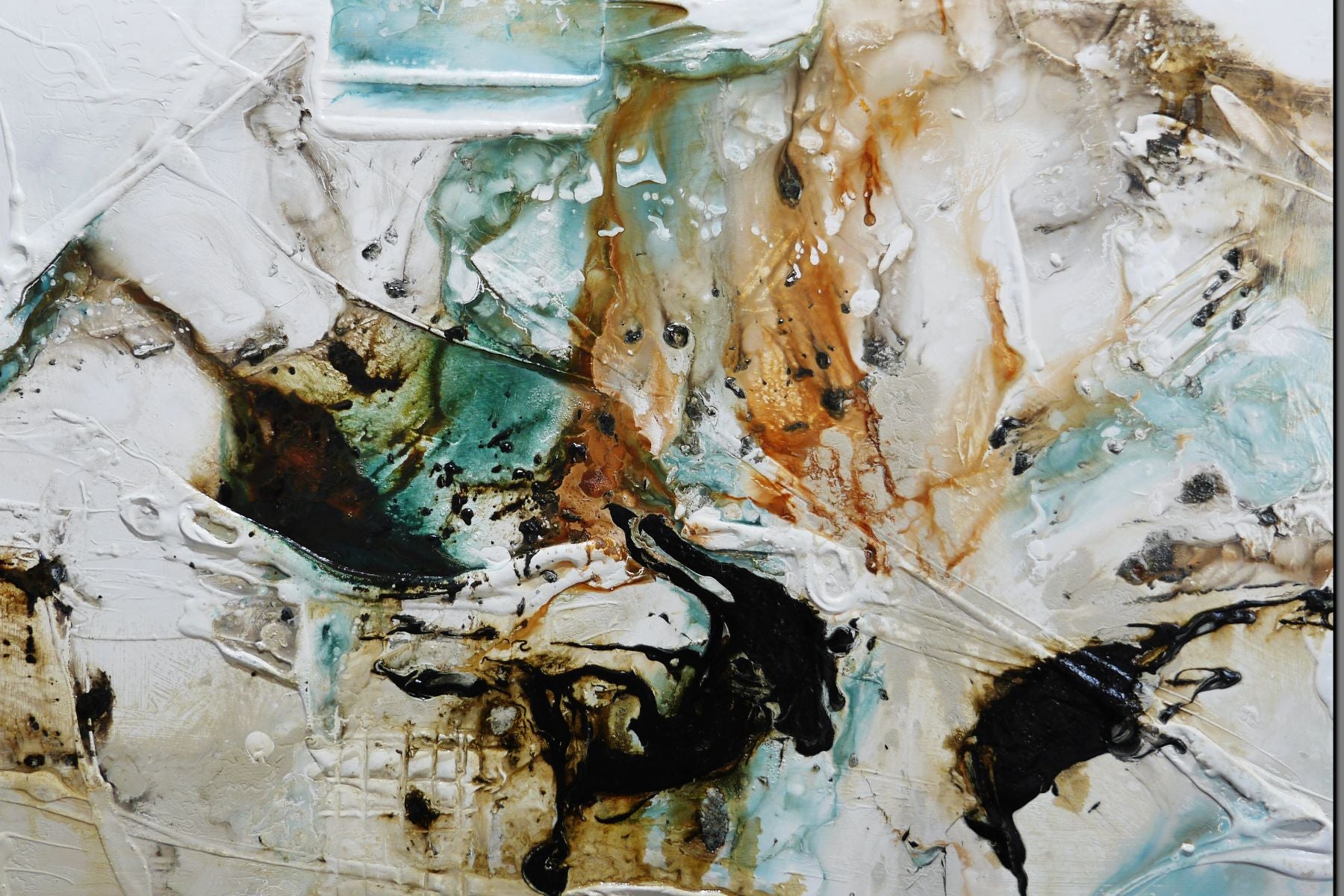 Rain 140cm x 100cm Textured Abstract Painting (SOLD)