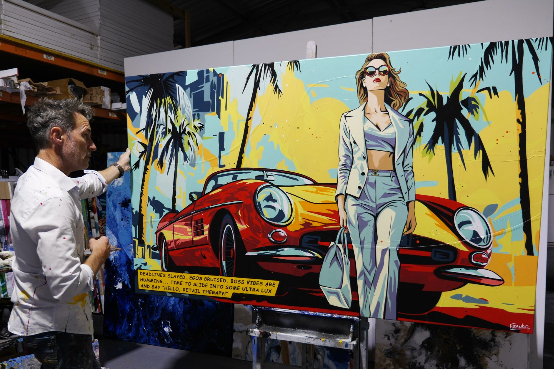 Time to Slide 200cm x 120cm Sexy Classic Pop Art Painting