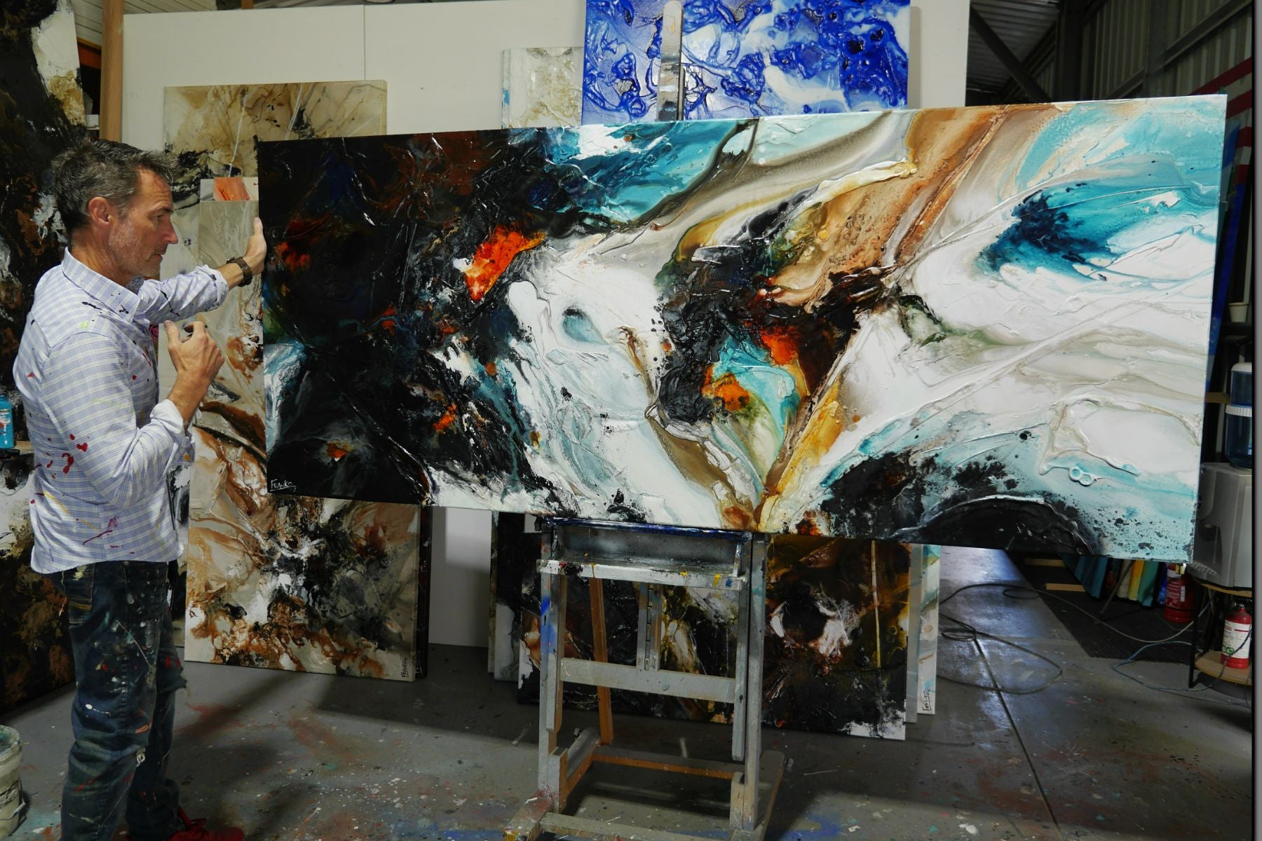 Beauty Potion 240cm x 100cm Textured Abstract Painting
