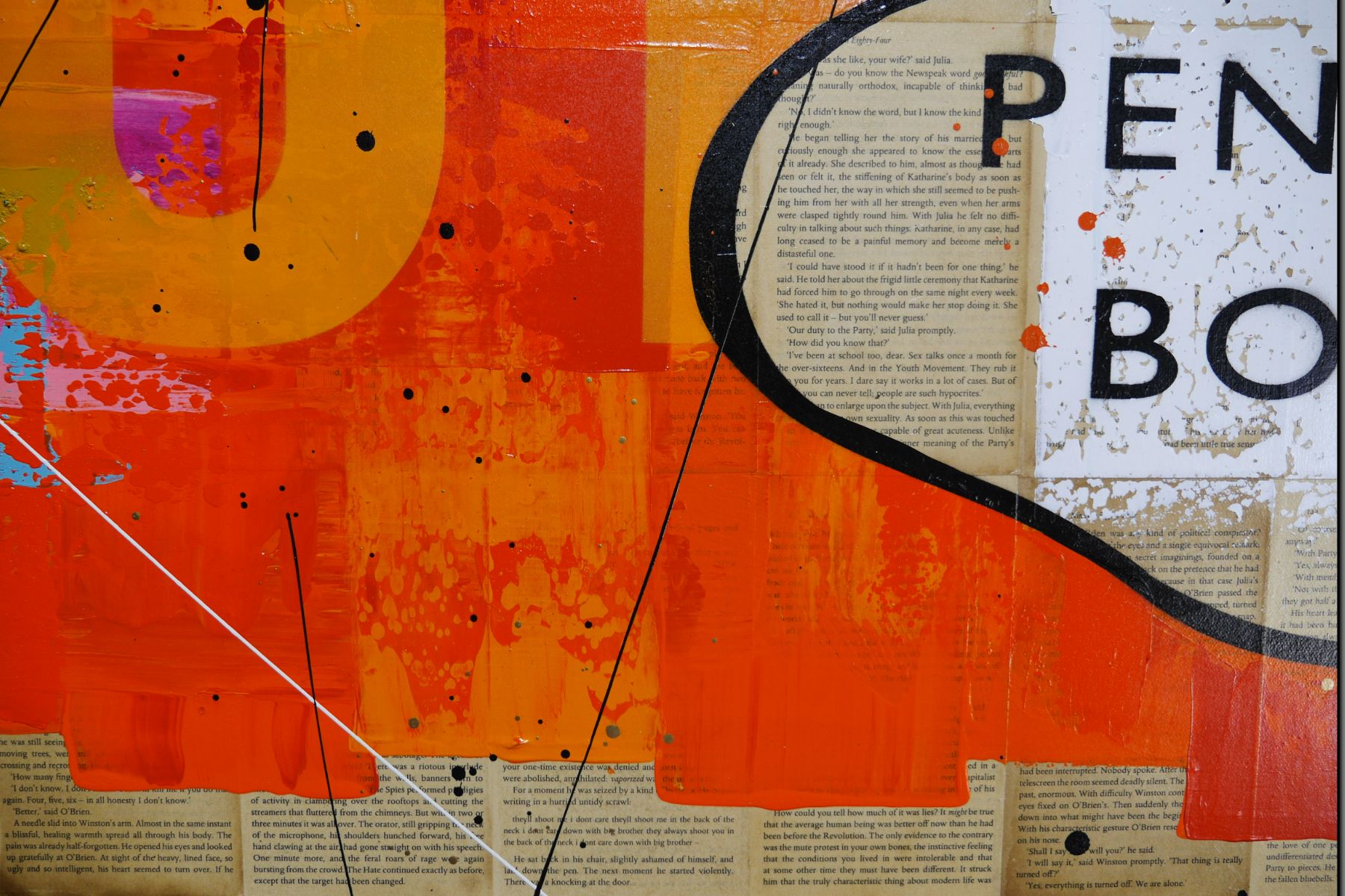 Worldwide 120cm x 150cm Urban Pop Book Club Painting (SOLD)