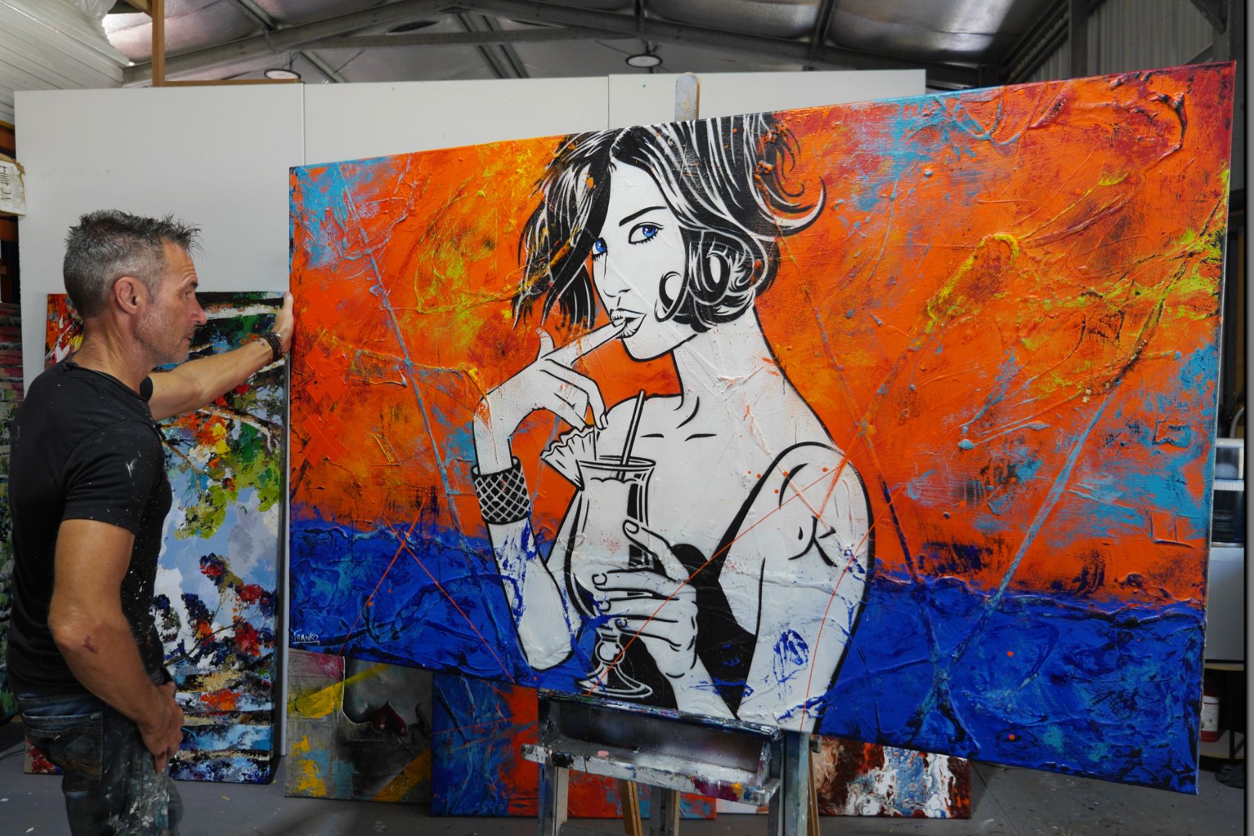Pina Coladas @ Sunset 200cm x 120cm Textured Urban Pop Art Painting (SOLD)