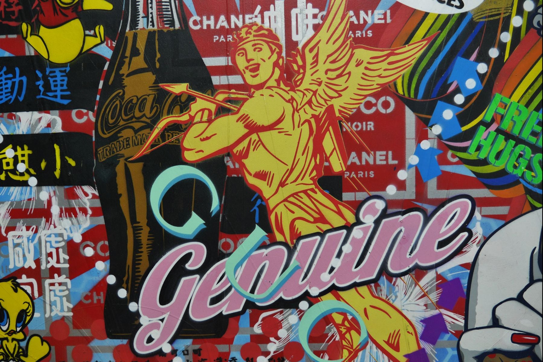 Genuine Love? 160cm x 100cm Textured Urban Pop Art Painting