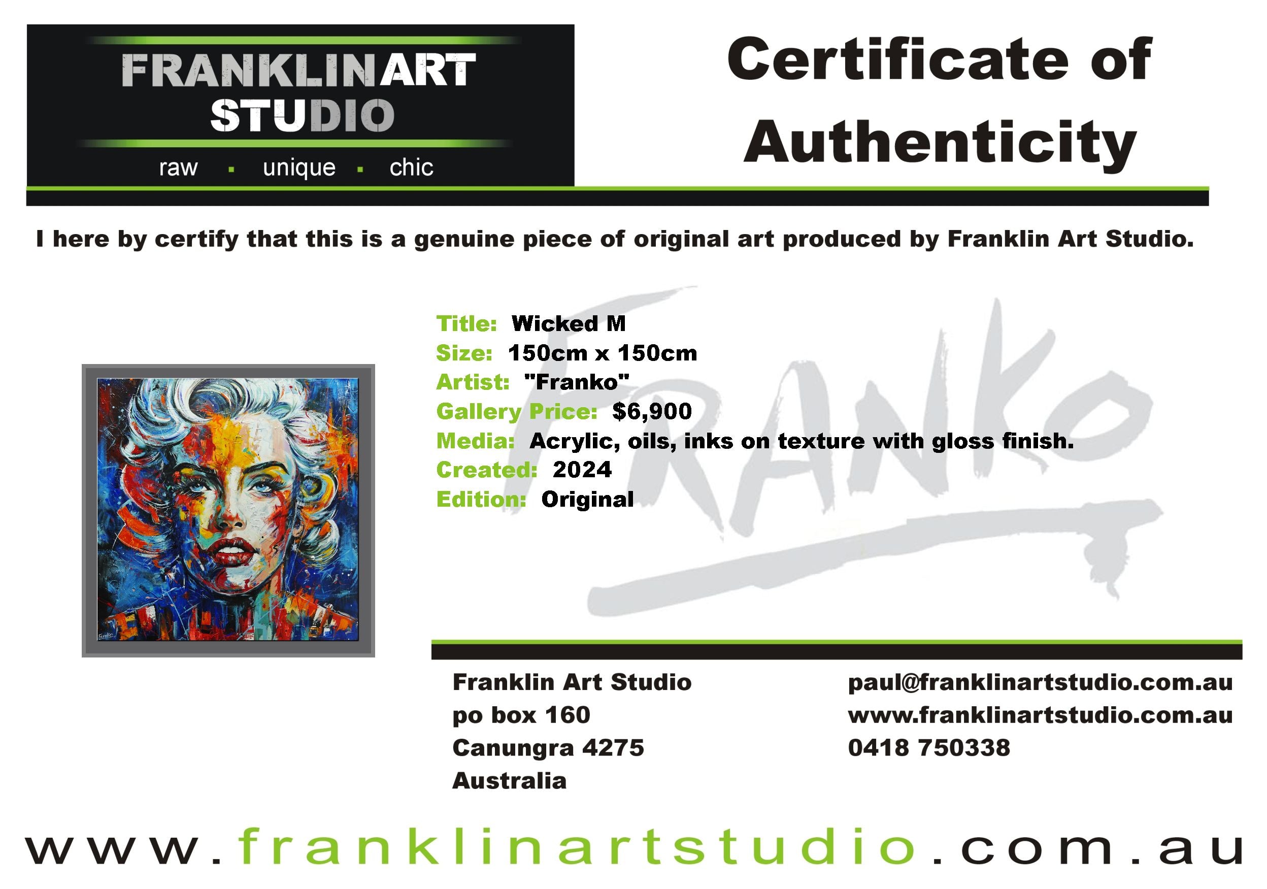 Wicked M 150cm x 150cm Marilyn Monroe Textured Abstract Realism Painting (SOLD)