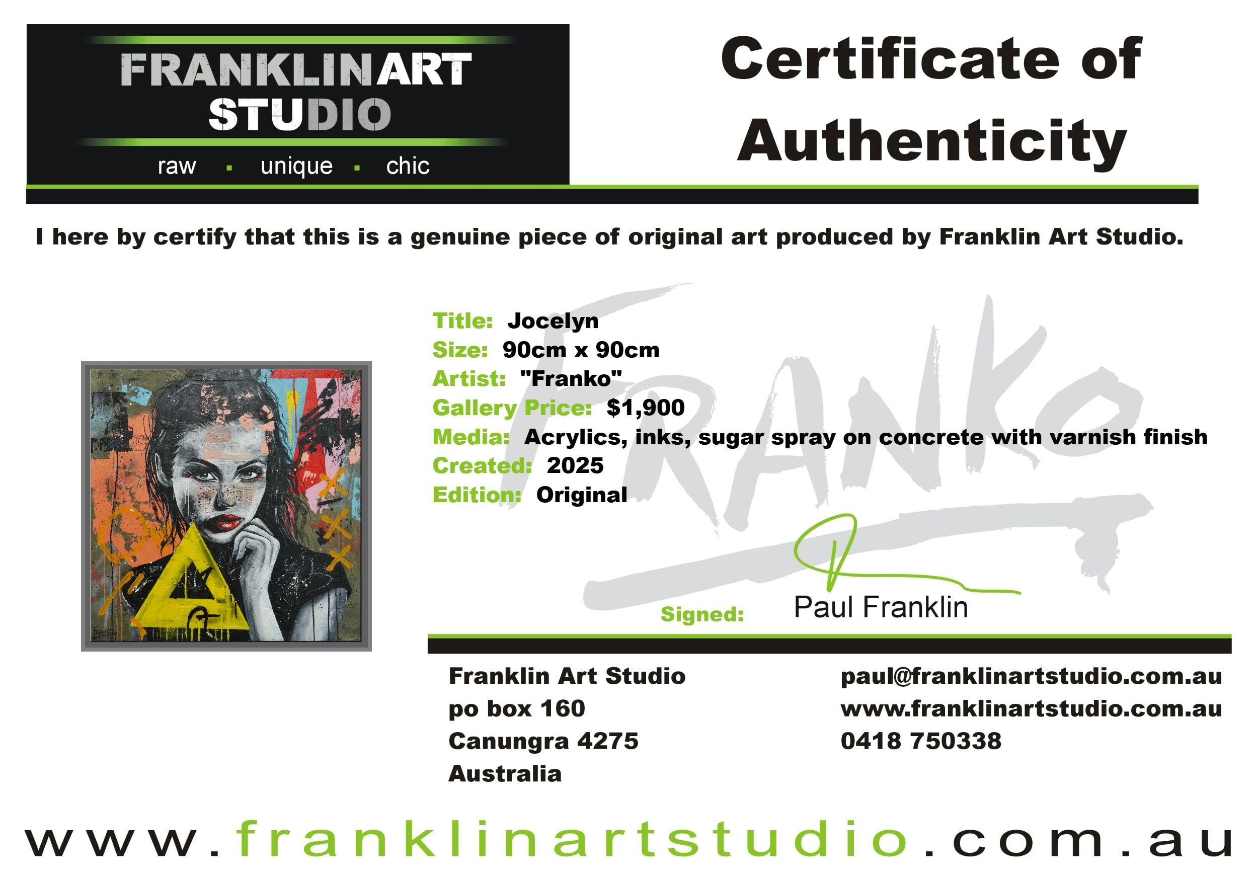 Jocelyn 90cm x 90cm Framed Sexy Concrete Textured Street Art Painting