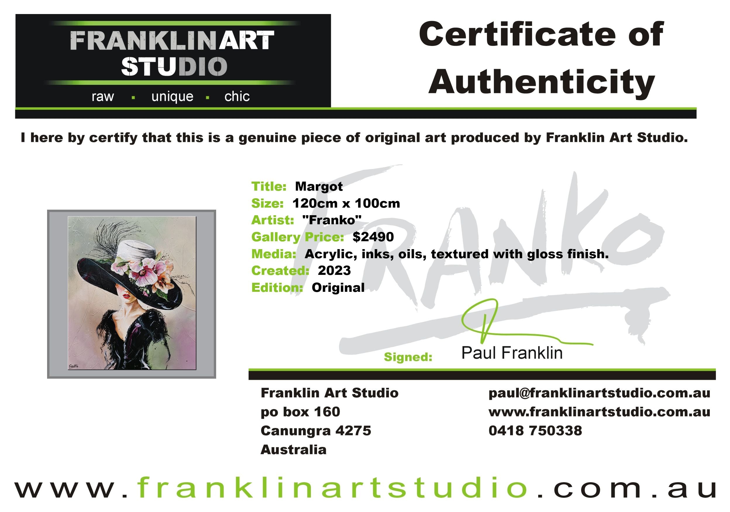 Margot 120cm x 100cm Flower Hat Abstract Elegance Textured Painting (SOLD)
