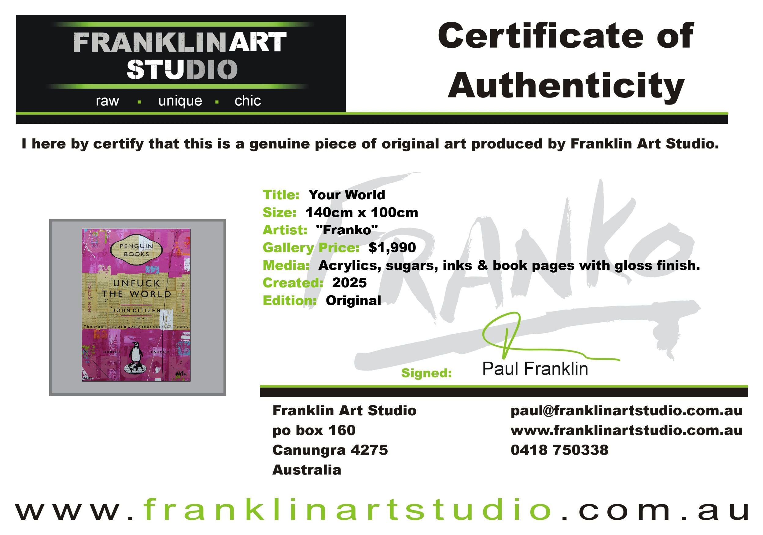 Your World 140cm x 100cm Urban Pop Book Club Painting