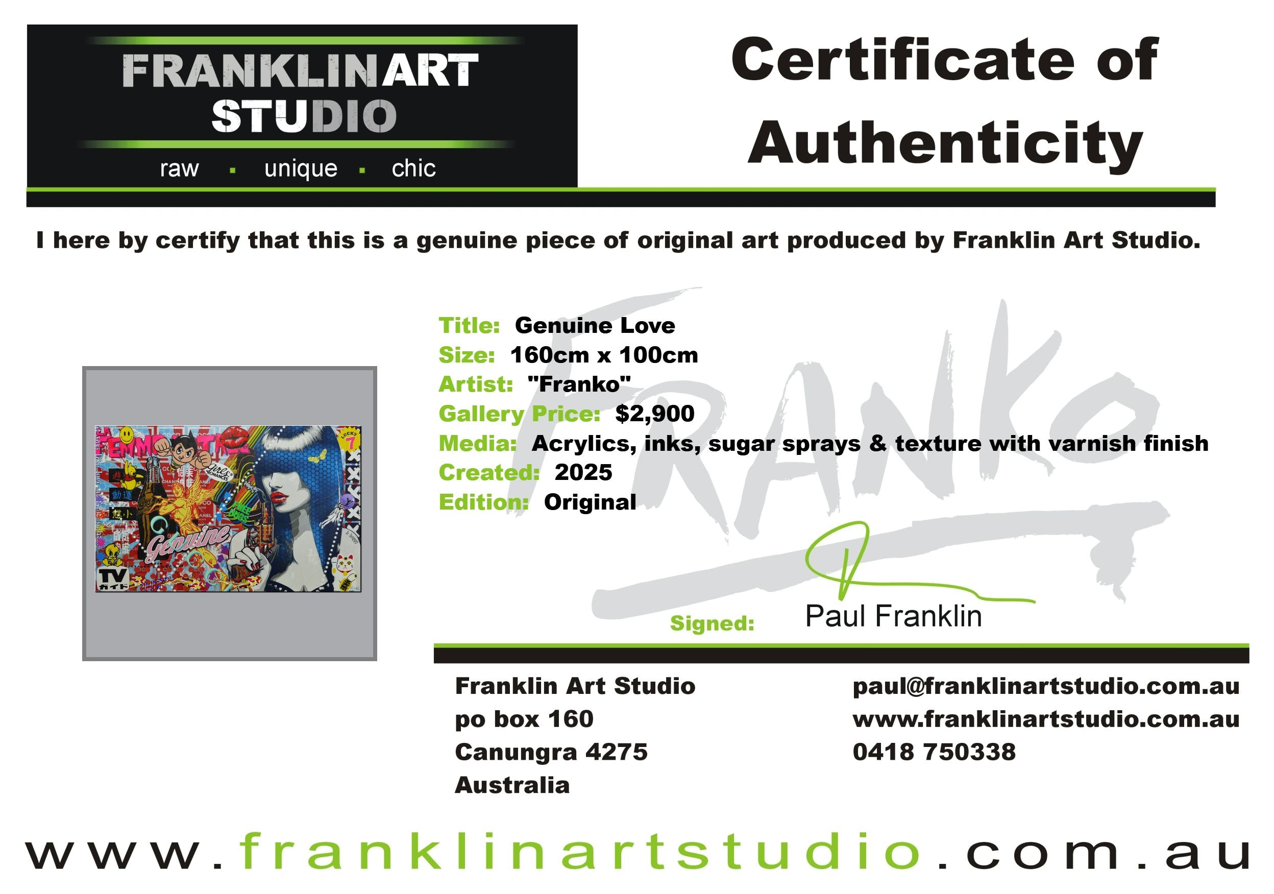 Genuine Love? 160cm x 100cm Textured Urban Pop Art Painting