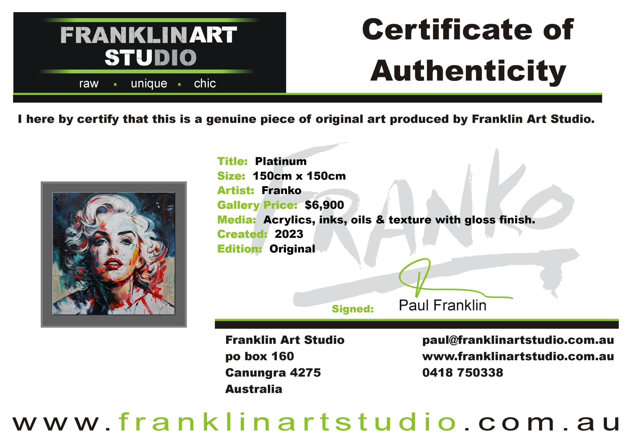 Platinum 150cm x 150cm FRAMED Marilyn Monroe Abstract Realism Textured Painting (SOLD)