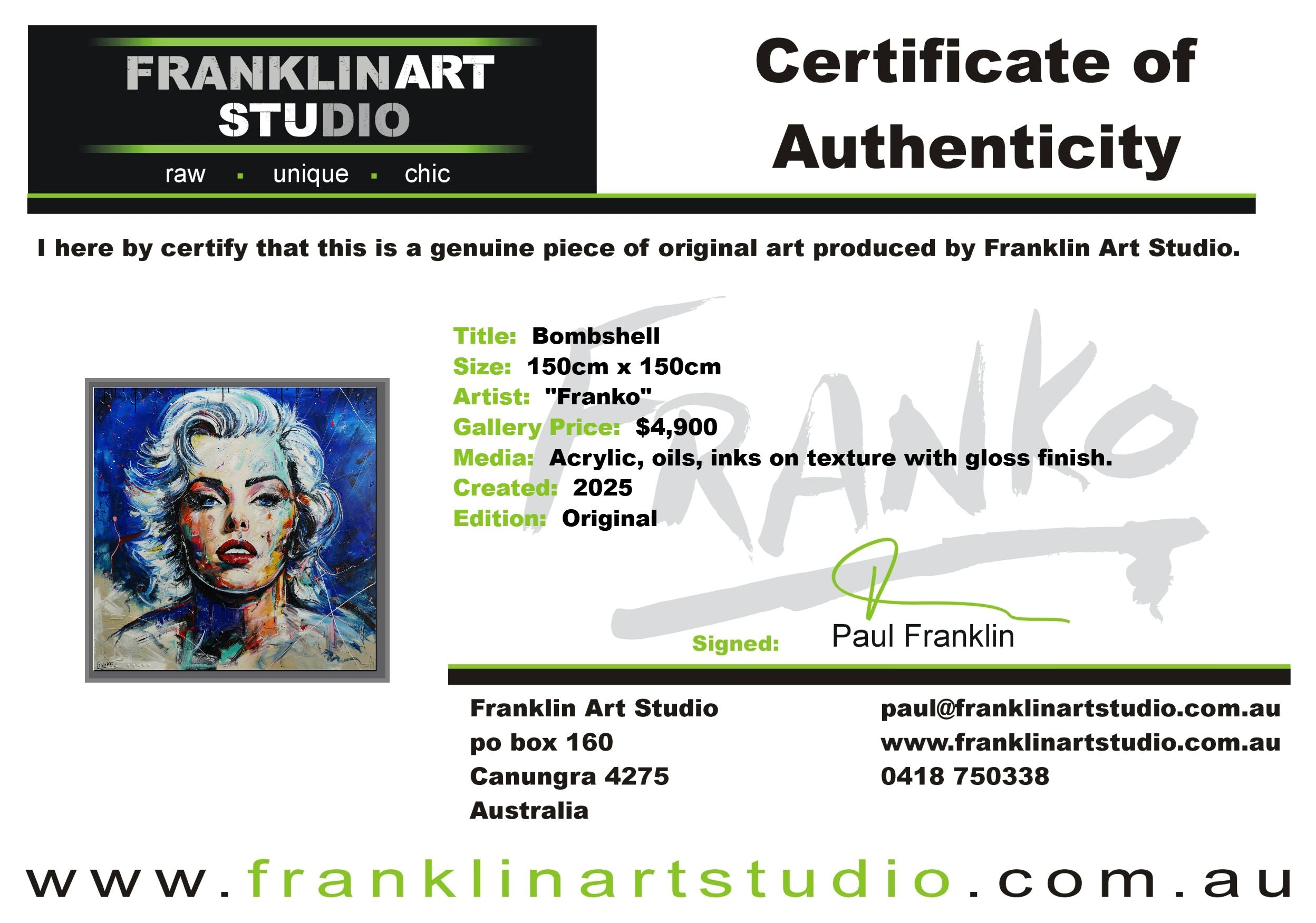 Bombshell 150cm x 150cm Marilyn Monroe Abstract Realism Textured Painting Floater Frame Inc.