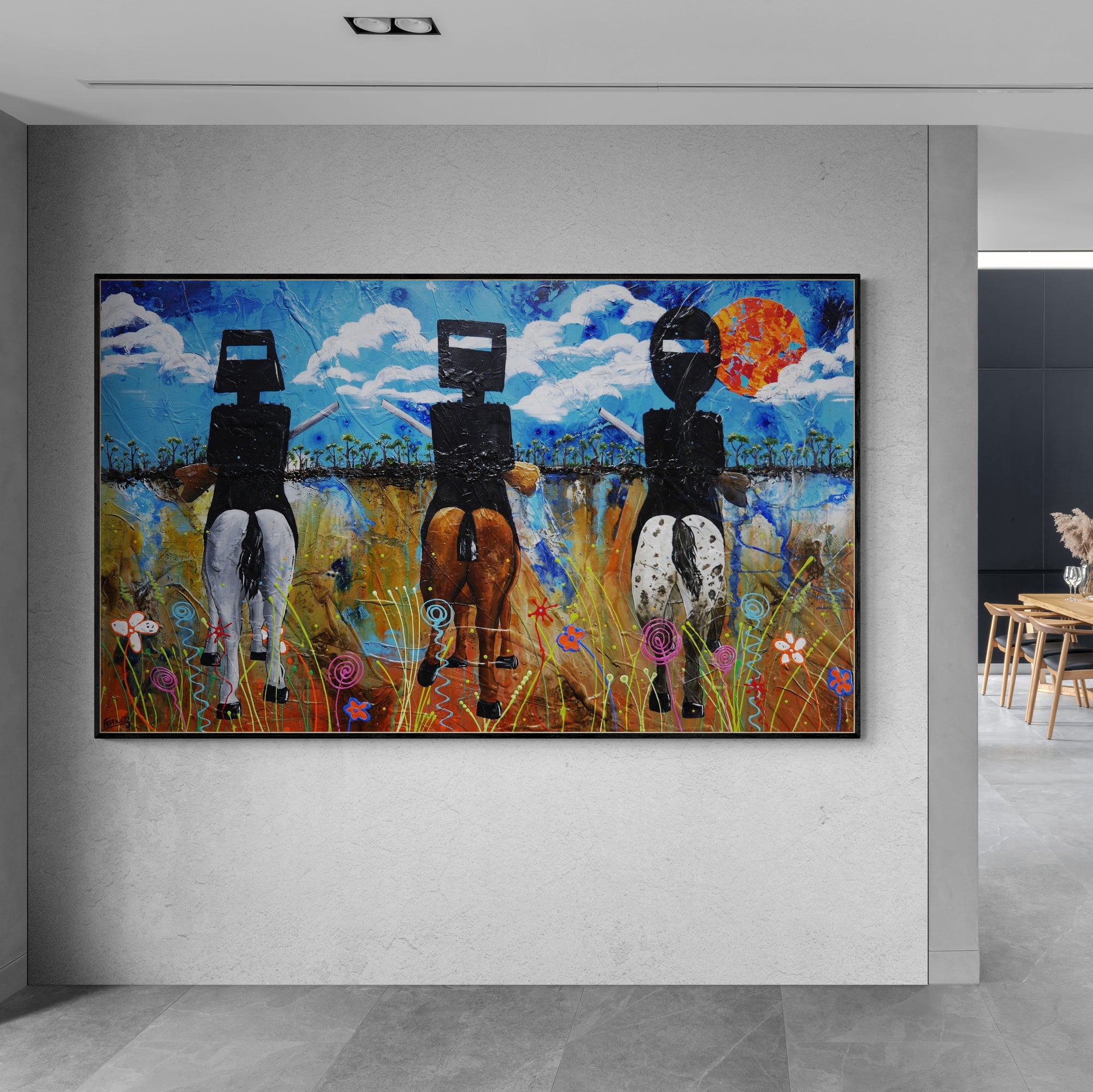Kelly Bros 200cm x 120cm Ned Kelly Abstract Realism Textured Painting-people-[Franko_Artist]-[Australian_artist]-[Gold_Coast]-[Brisbane]-[modern]-[contemporary]-[original]-[Large_artwork]-[The_Block]-[Dream_Homes]-[ideas]-[Grand_Designs]-[Art_Lover]-Franklin Art Studio