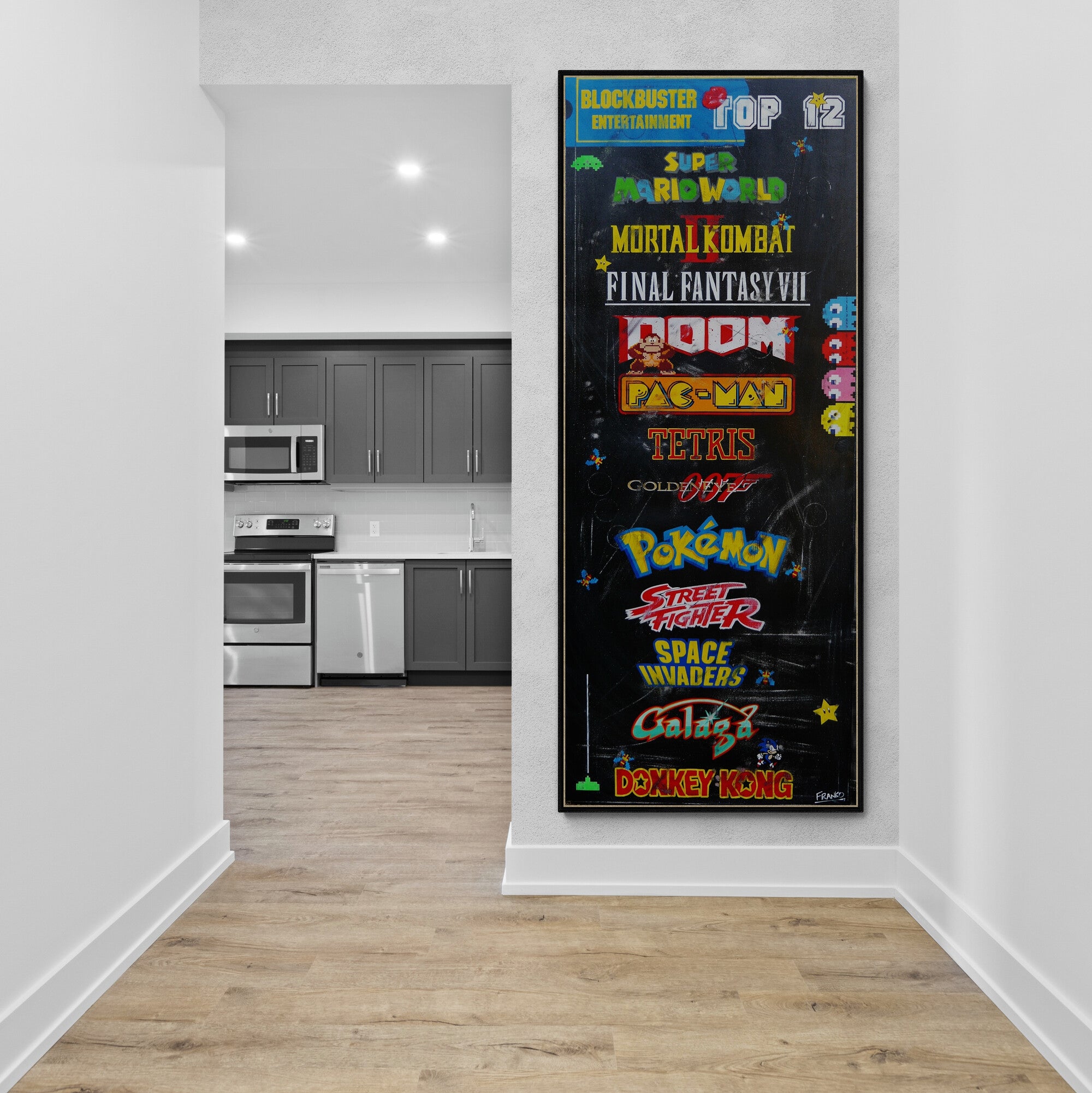 Top Gamers 200cm x 80cm Original Hand Painted Pop Art Painting