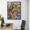 Bikini Clad 75cm x 100cm Textured Urban Pop Art Painting-Urban Pop Art-[Franko_Artist]-[Australian_artist]-[Gold_Coast]-[Brisbane]-[modern]-[contemporary]-[original]-[Large_artwork]-[The_Block]-[Dream_Homes]-[ideas]-[Grand_Designs]-[Art_Lover]-Franklin Art Studio