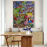 The Money Wave 120cm x 150cm Monopoly Man Textured Urban Pop Art Painting-Urban Pop Art-[Franko Artist]-[The Block]-[Dream Homes]-[ideas]-Franklin Art Studio