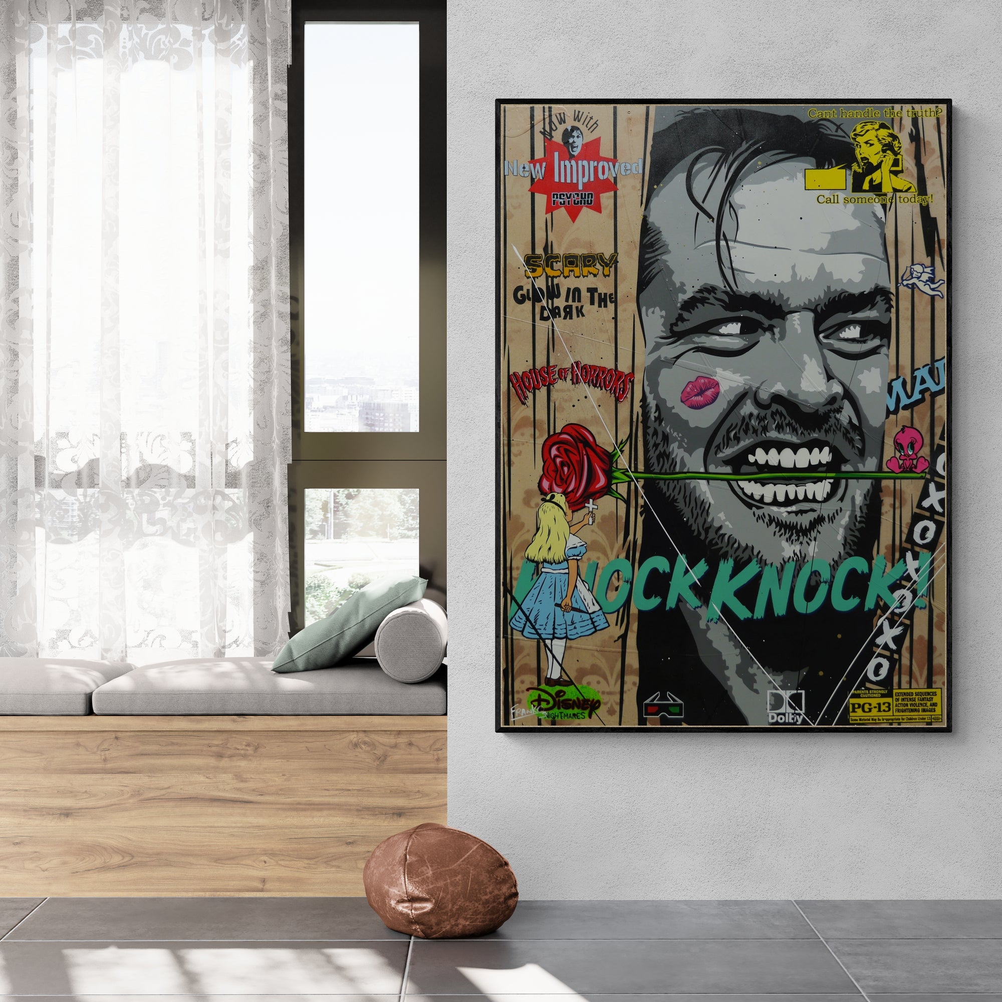 Johnny Be Good 140cm x 100cm Textured Urban Pop Art Painting