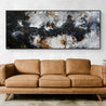 Charcoal and Ice 200cm x 80cm Textured Abstract Painting (SOLD)-Abstract-[Franko Artist]-[Cheryl]-[Wendy]-[Gabriela]-Franklin Art Studio