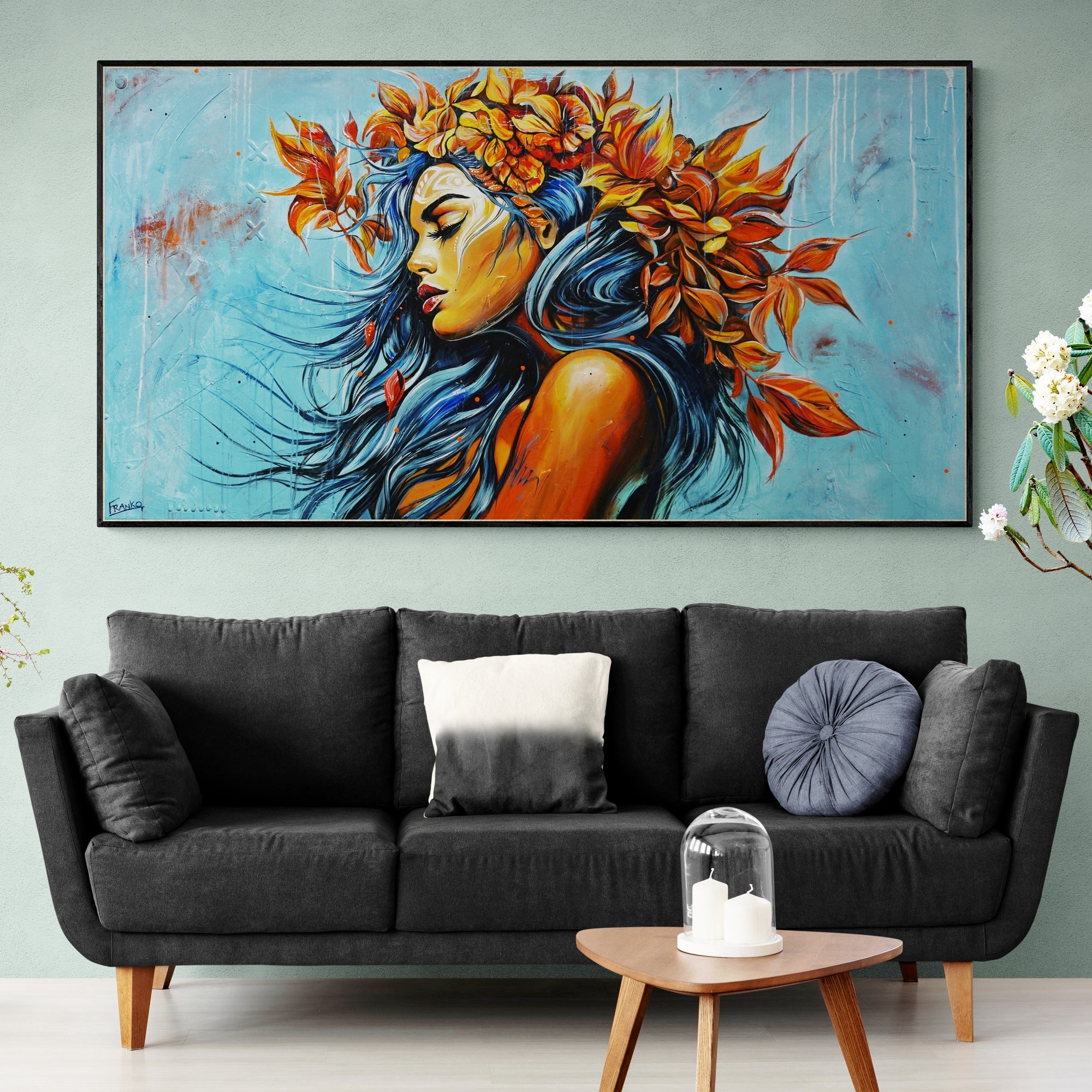 Nike 190cm x 100cm FRAMED Abstract Realism Textured Painting