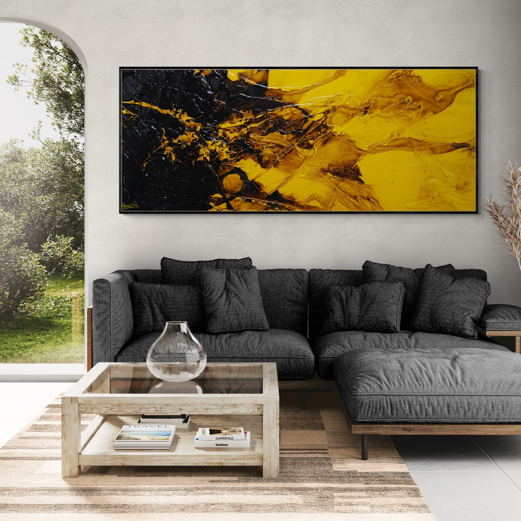 Solar 200cm x 80cm Textured Abstract Painting