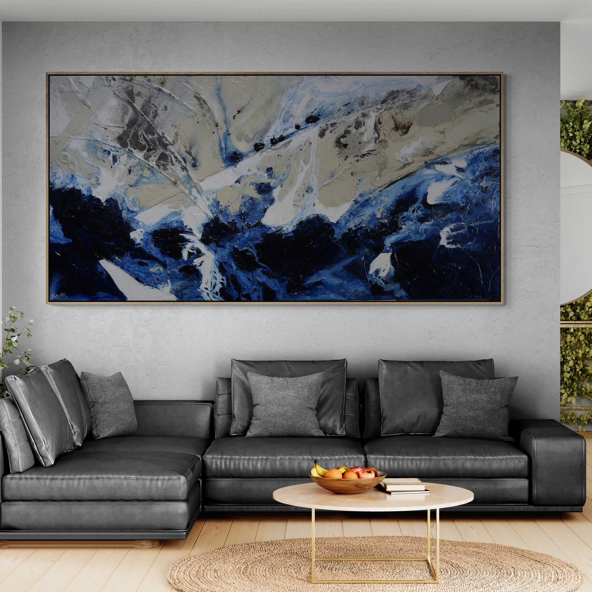 Hydrate 240cm x 120cm Textured Abstract Painting