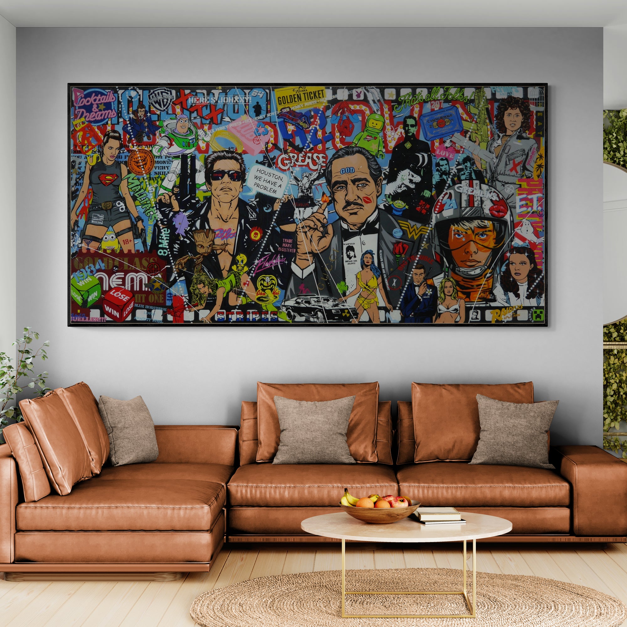 The Golden Ticket 240cm x 120cm Textured Urban Pop Art Painting