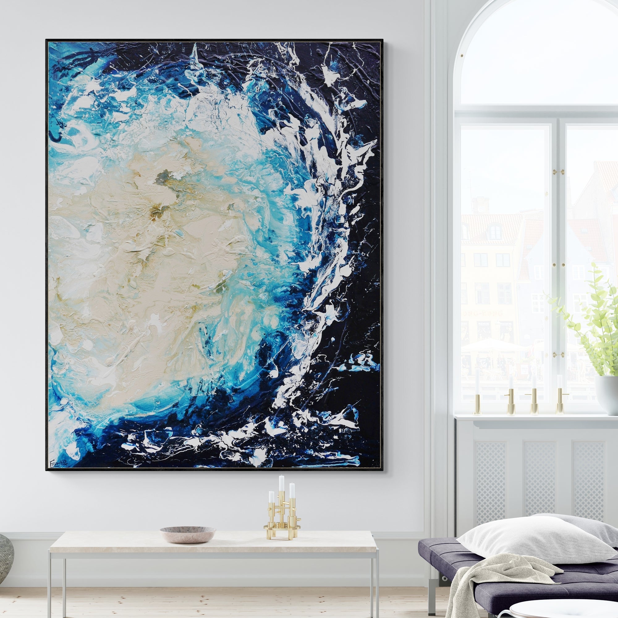 Surfs Up 140cm x 180cm Textured Abstract Painting (SOLD)