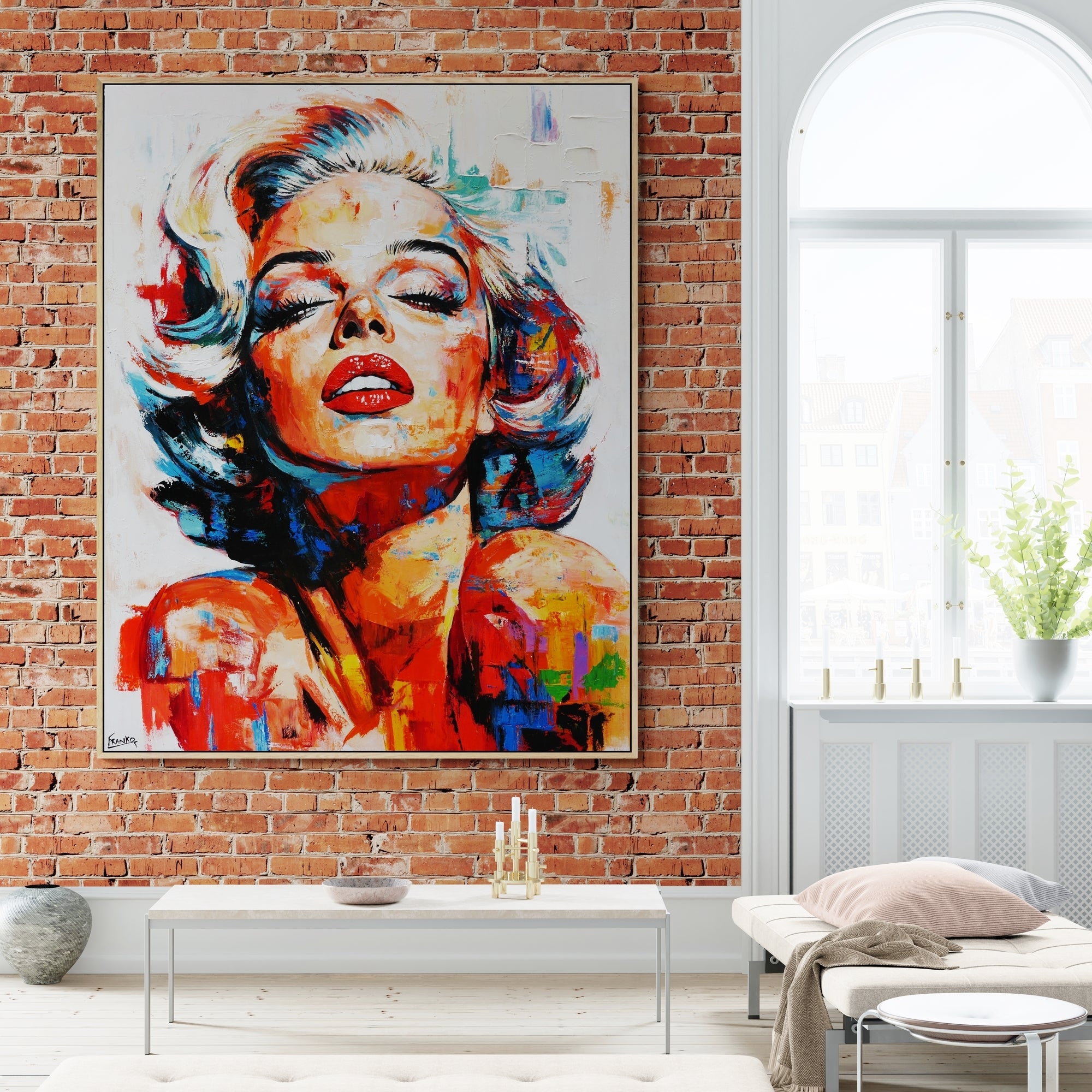 Blonde Ambition 140cm x 180cm Marilyn Monroe Textured Abstract Realism Painting (SOLD)