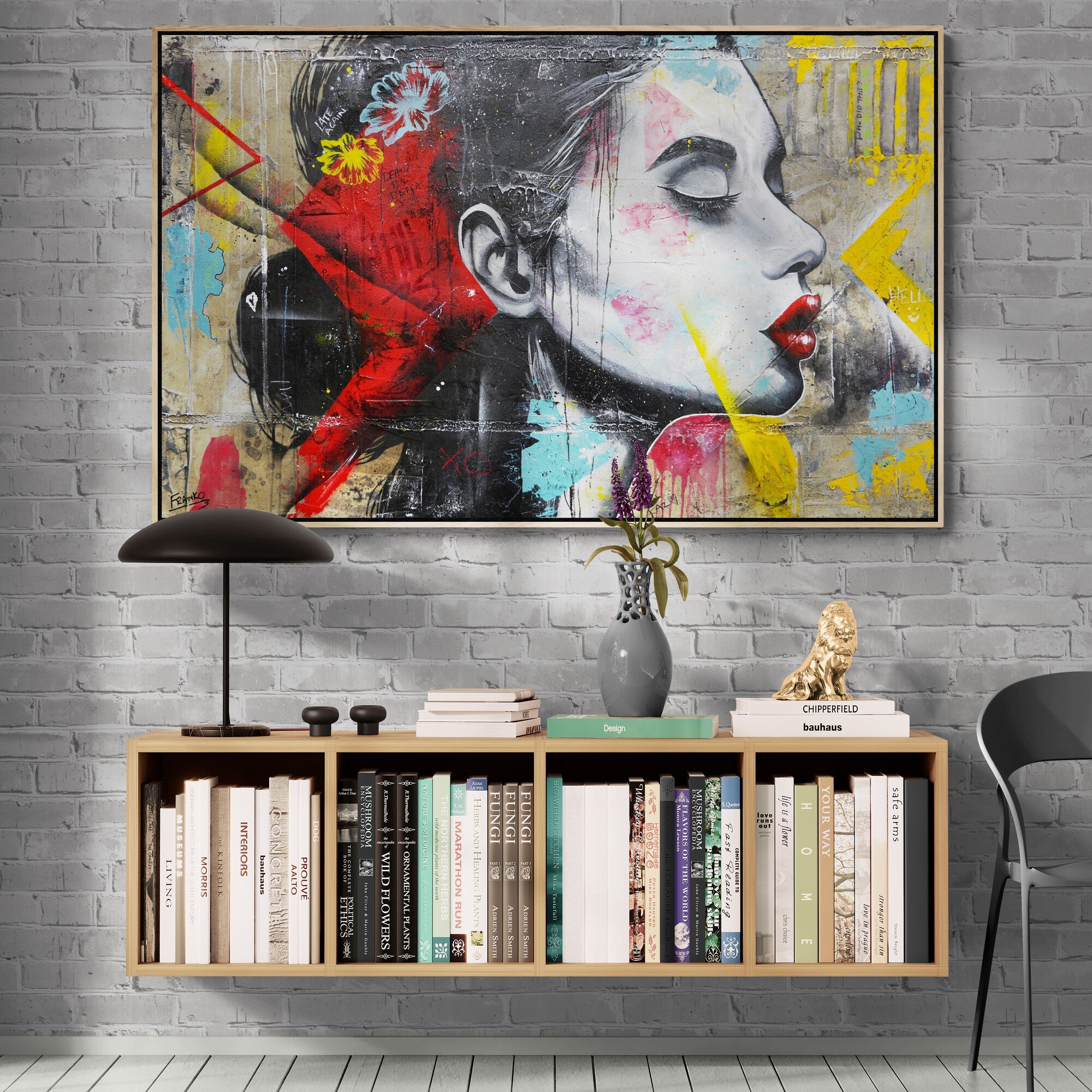 Blow 160cm x 100cm Industrial Concrete Textured Urban Pop Art Painting