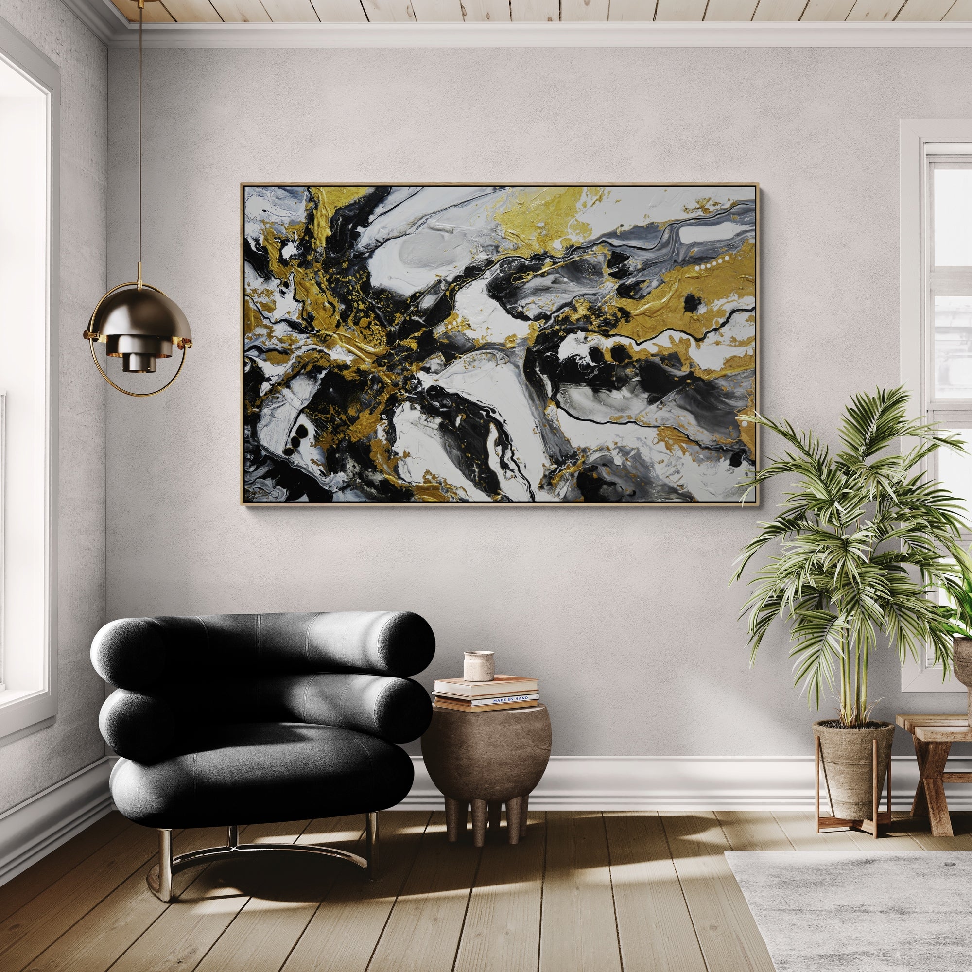 Golden Anatomy 160cm x 100cm Textured Abstract Painting