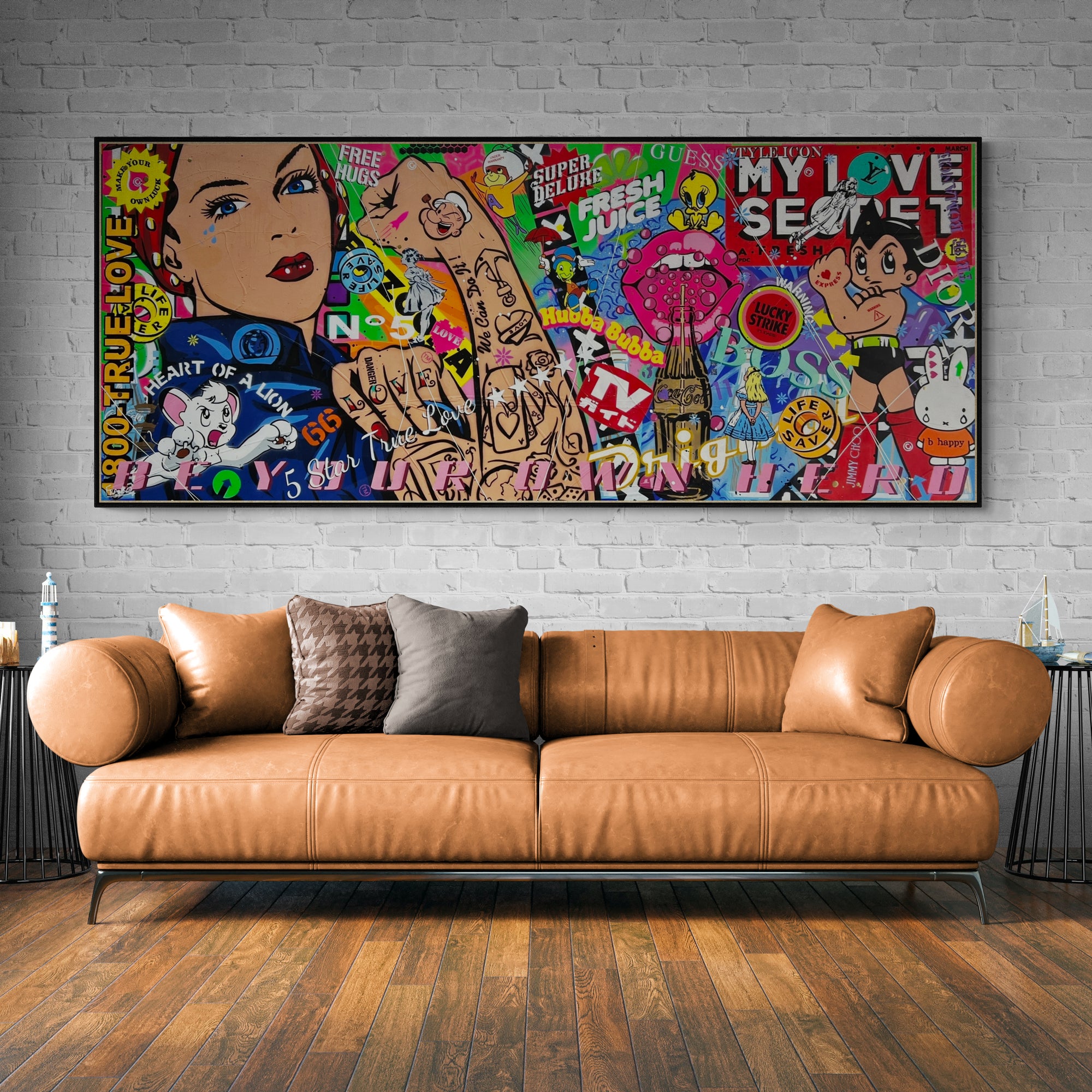 Rosie Can ... 240cm x 100cm Rosie the Riveter Textured Urban Pop Art Painting (SOLD)