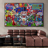 Bandits 250cm x 150cm Monopoly Man Textured Urban Pop Art Spray Paint Painting-Urban Pop Art-Franko-[huge]-[Australian]-[best Selling]-Franklin Art Studio