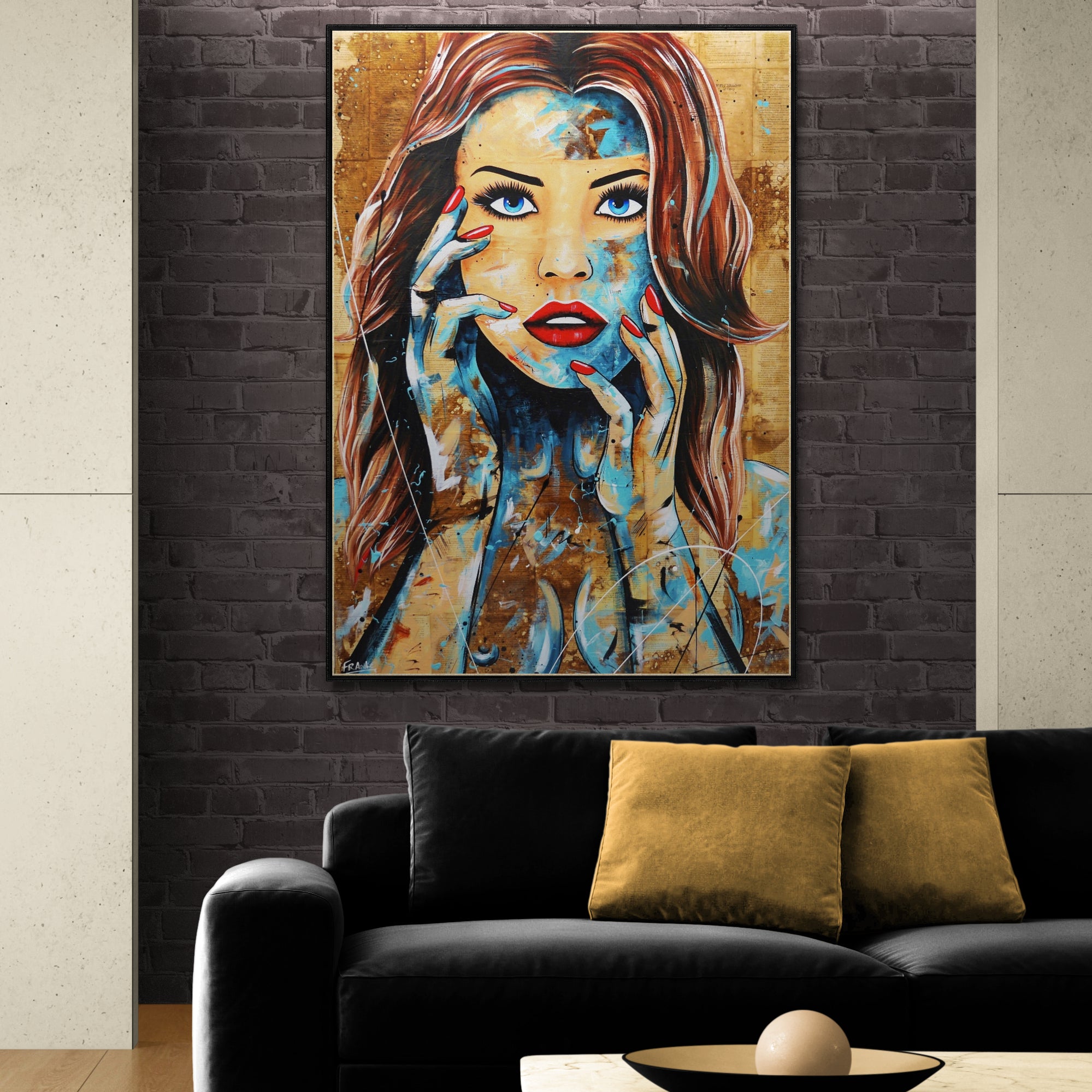 Crave 140cm x 100cm Sexy Woman Abstract Realism Book Club Painting
