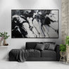 Silver Pearl 200cm x 120cm Silver Black Textured Abstract Painting-Abstract-Franko-[huge]-[Australian]-[best Selling]-Franklin Art Studio