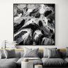 Ravishing Slate 130cm x 130cm Black Grey White Textured Abstract Painting-Abstract-Franko-[huge]-[Australian]-[best Selling]-Franklin Art Studio