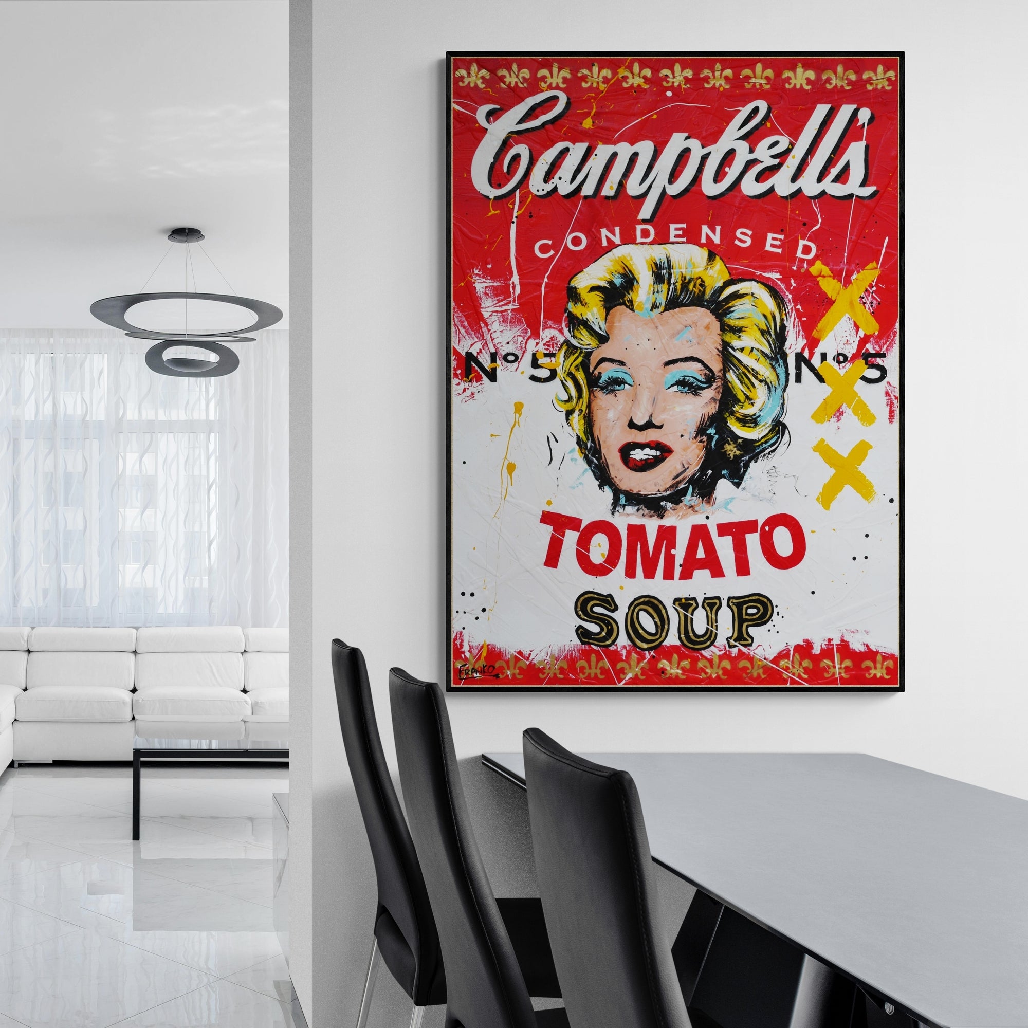 Campbell's Marilyn 100cm x 140cm Campbell's Soup Textured Urban Pop Art Painting (SOLD)