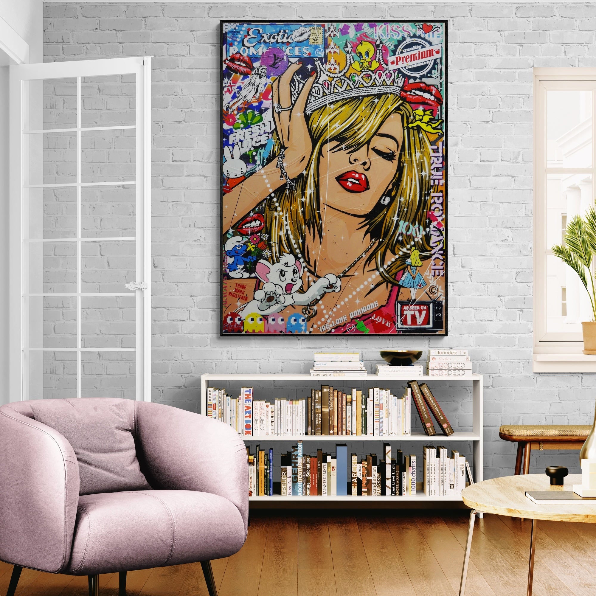 Beauty Queen 140cm x 100cm Textured Urban Pop Art Painting