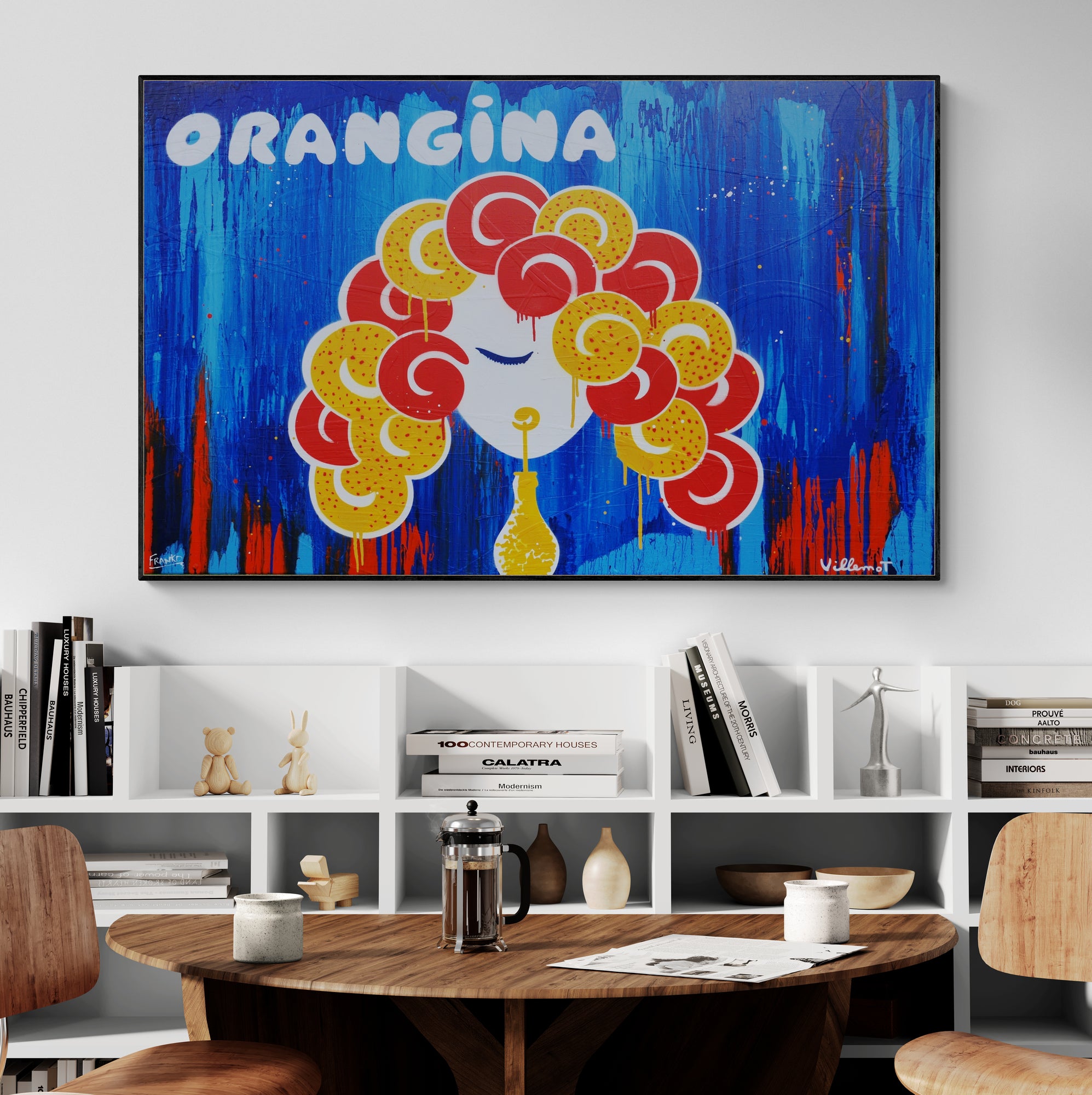 Spring Orangina 160cm x 100cm Textured Urban Pop Art Painting