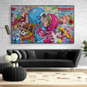Cadets Romance 200cm x 120cm Textured Urban Pop Art Painting-Urban Pop Art-[Franko Artist]-[The Block]-[Dream Homes]-[ideas]-Franklin Art Studio