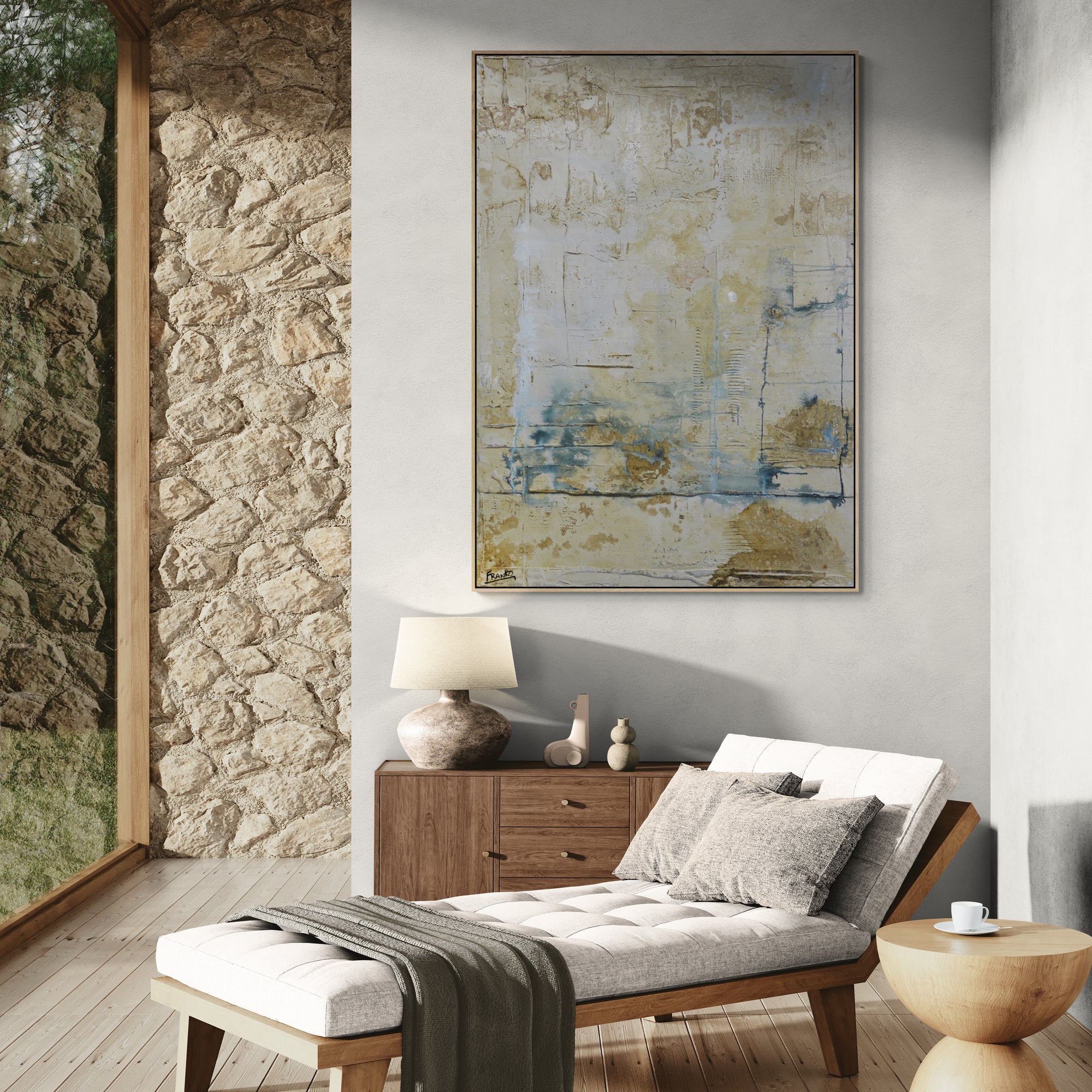 Induction 100cm x 140cm Industrial Concrete Abstract Painting (SOLD)