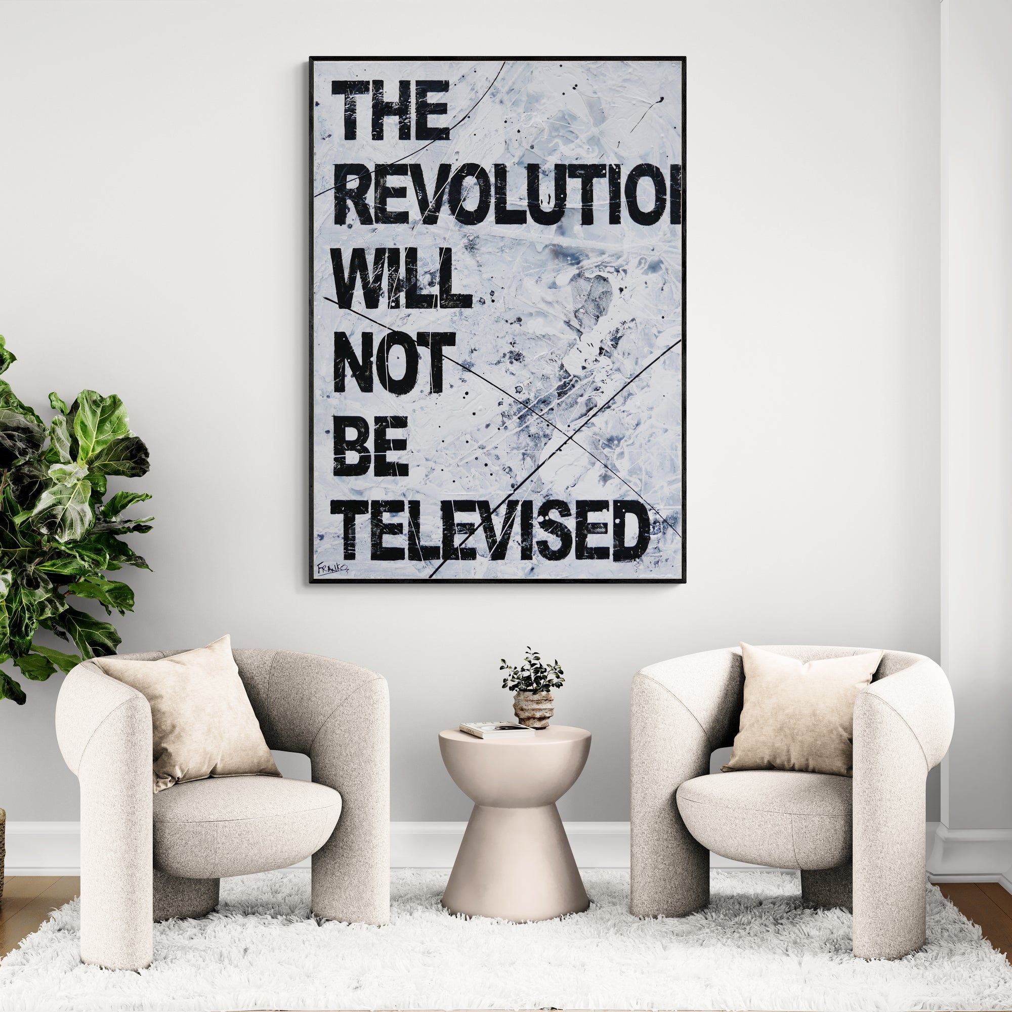 The Revo 100cm x 140cm Textured Urban Pop Art Painting (SOLD)