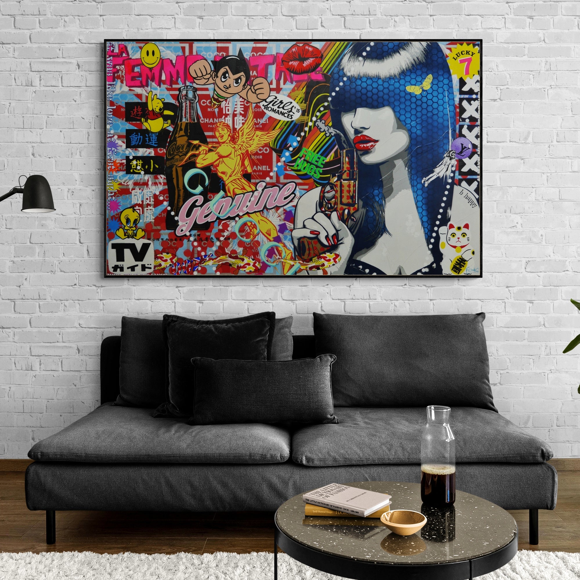 Genuine Love? 160cm x 100cm Textured Urban Pop Art Painting