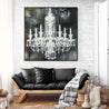 Gothic Drama 120cm x 120cm Chandeleir Textured Urban Pop Art Painting-Urban Pop Art-Franko-[huge]-[Australian]-[best Selling]-Franklin Art Studio